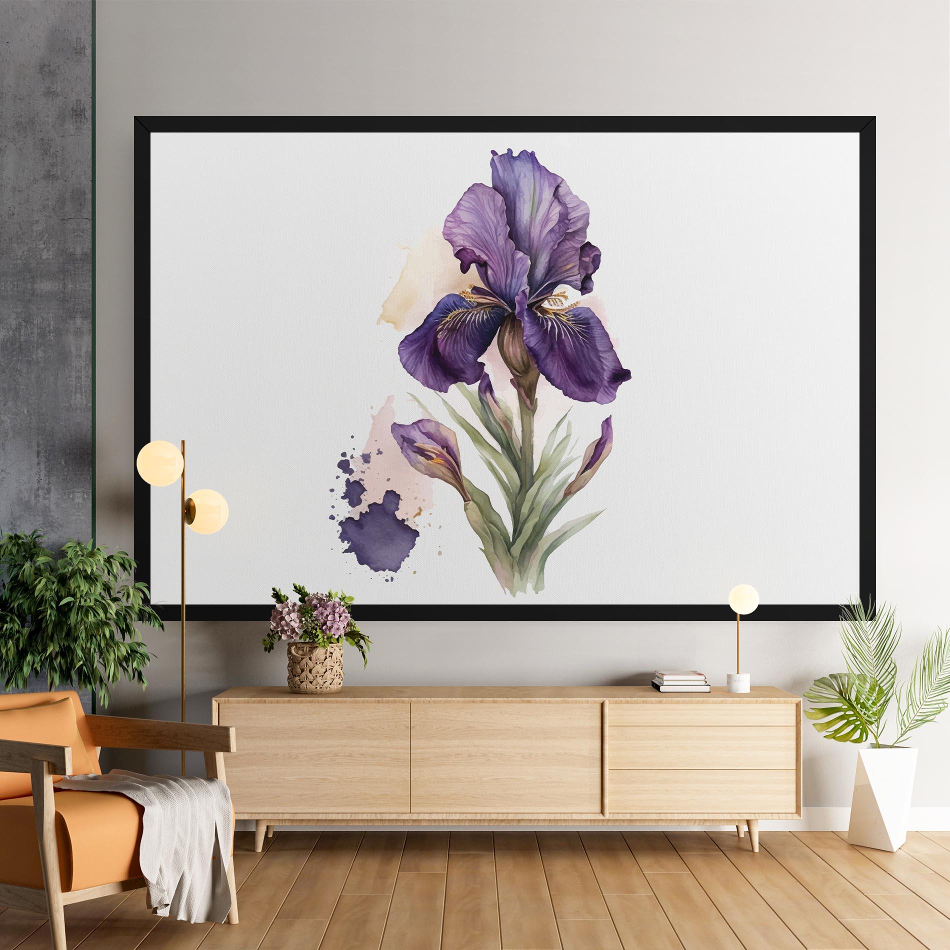 Картина на платно Beautiful Purple Iris mockup 9