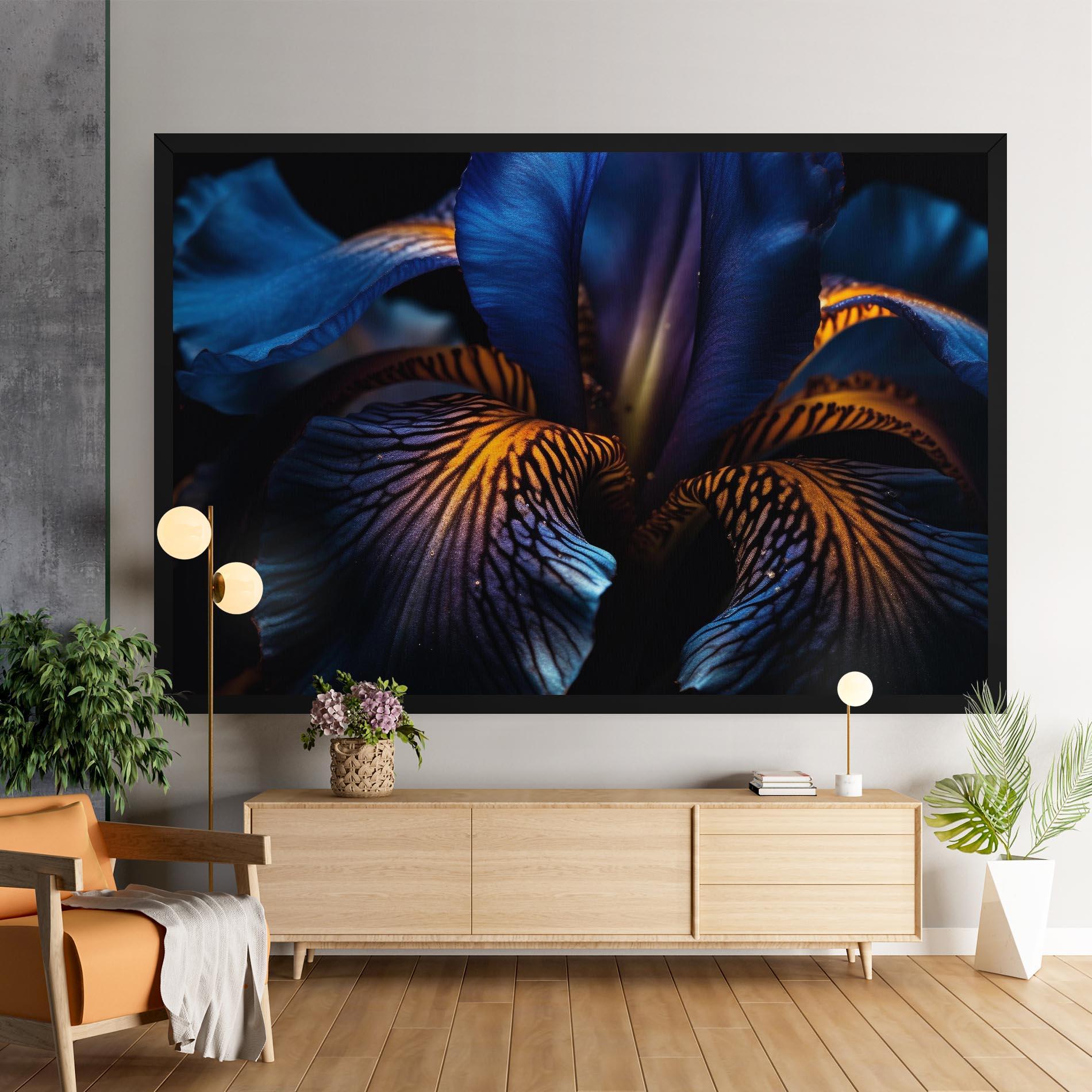 Картина на платно Dark Yellow Iris mockup 9