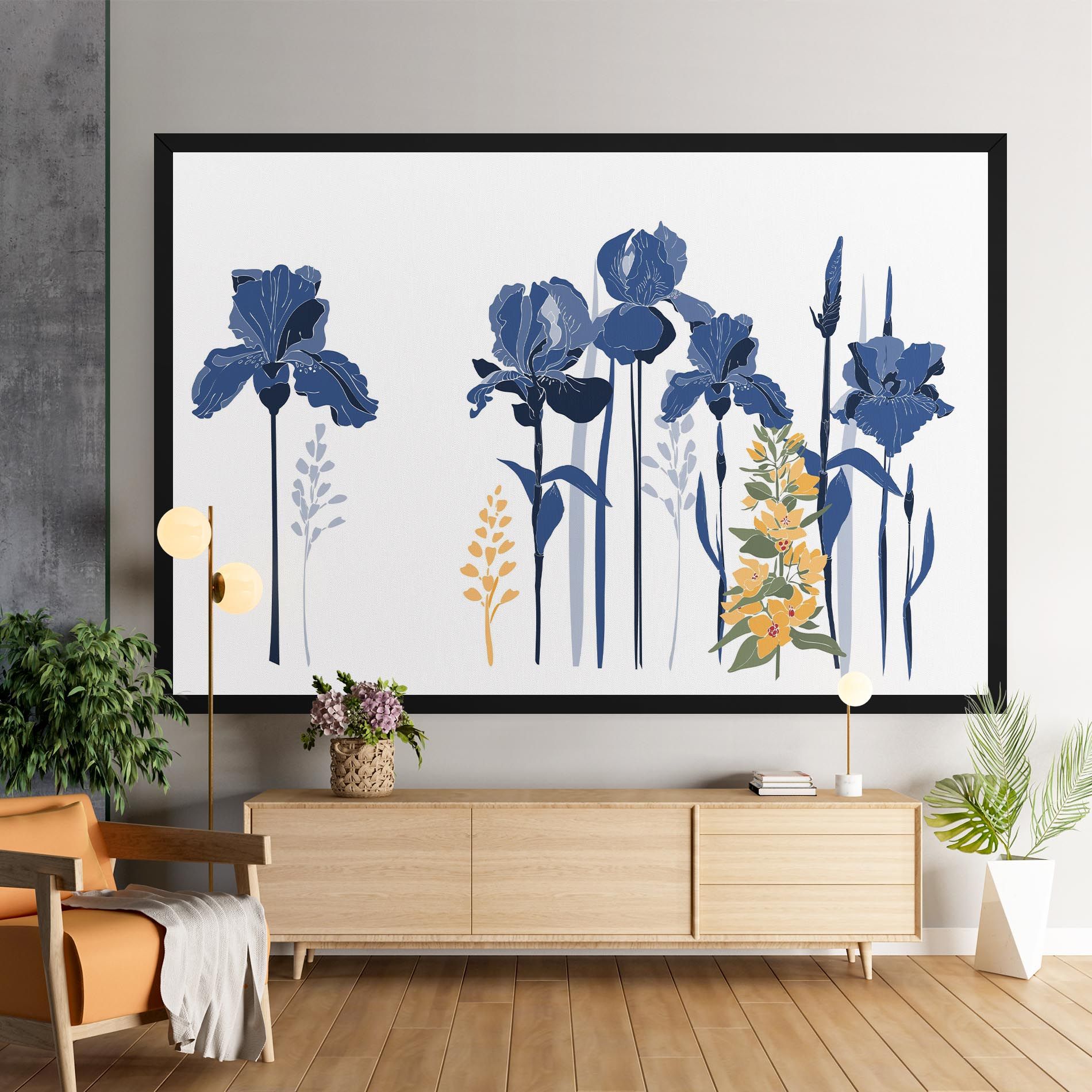 Iris Blue Art mockup 9