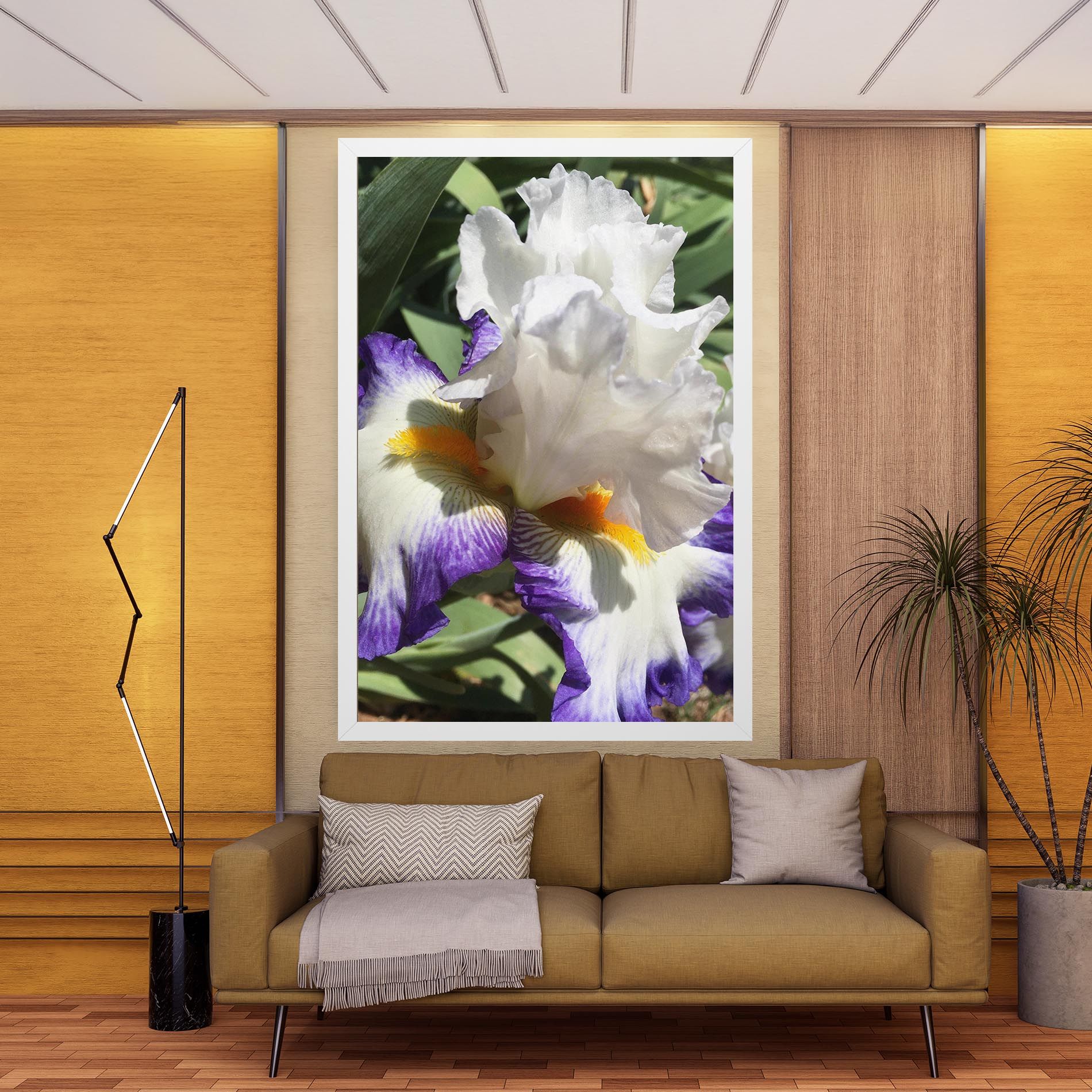 Garden White Purple Irirs mockup 9