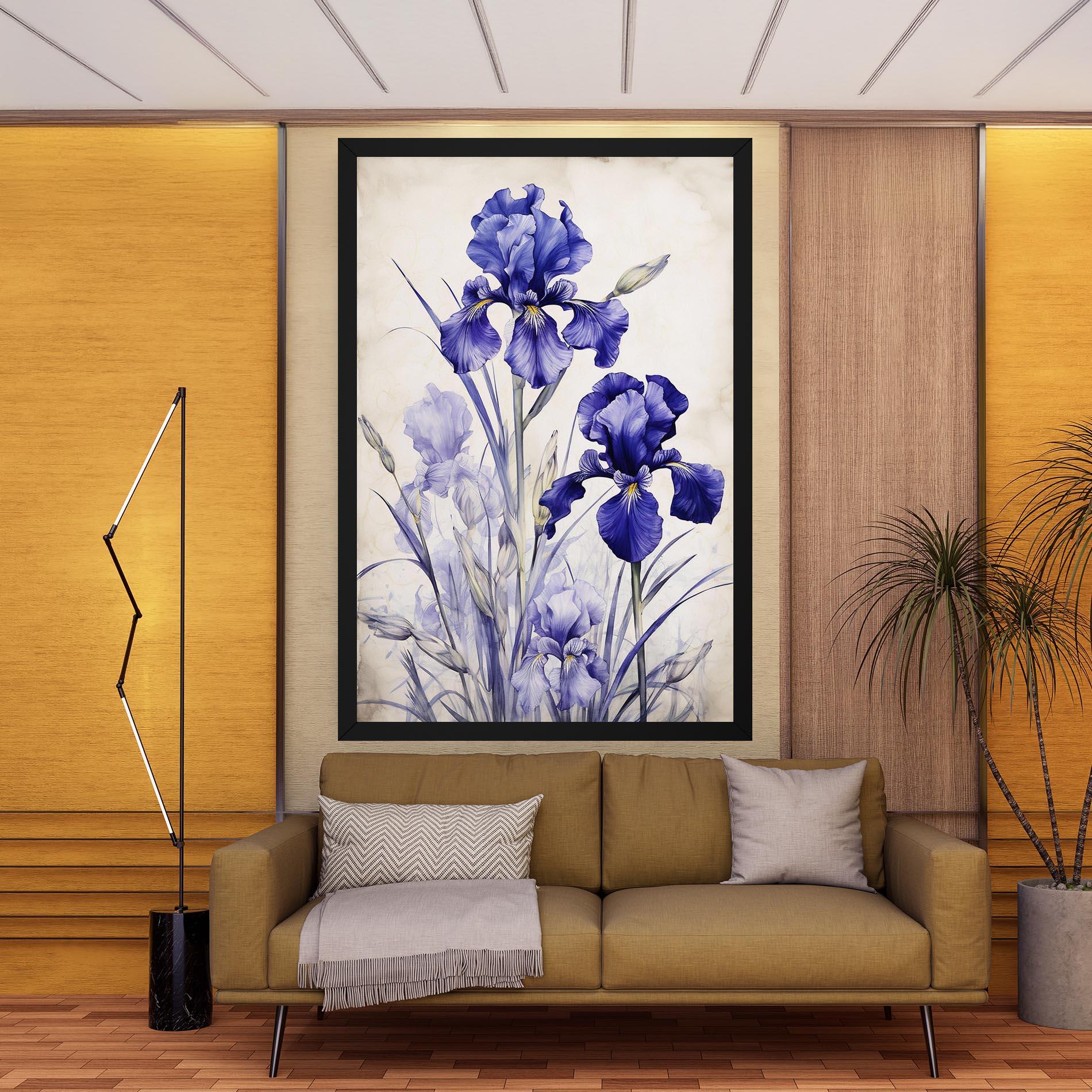 Картина на платно Irises Painting mockup 9
