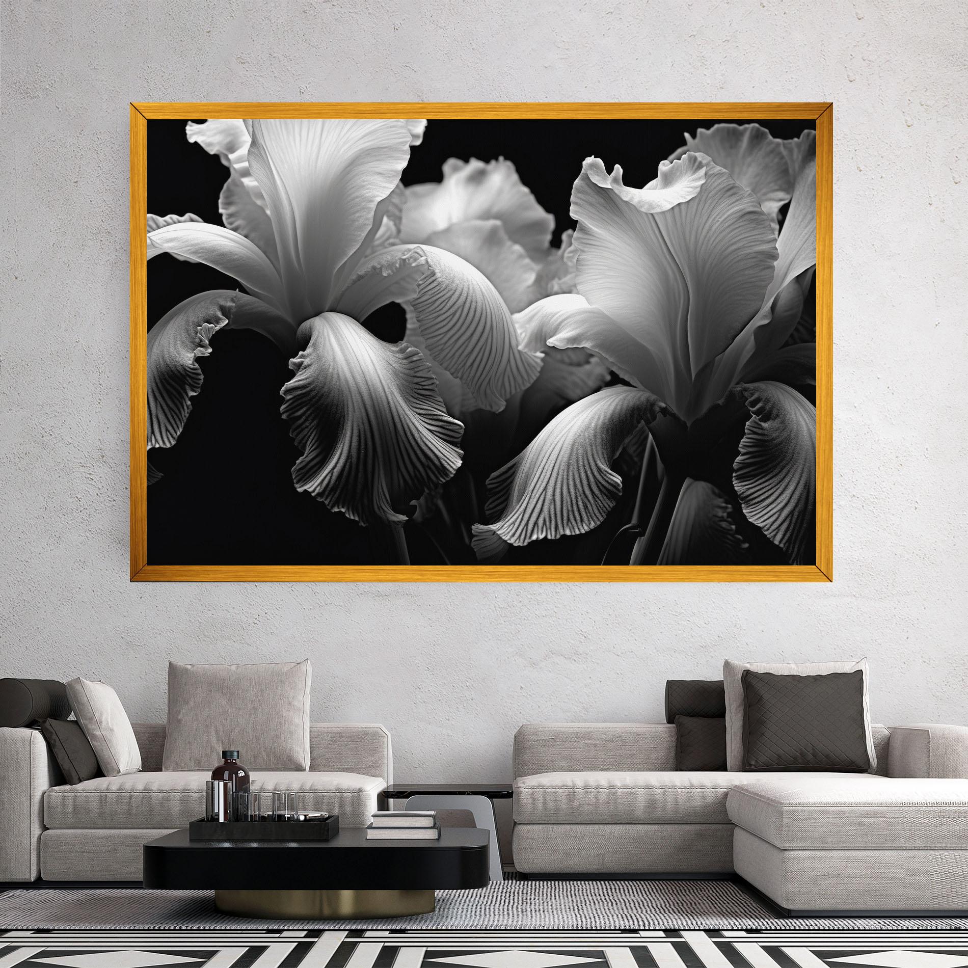 Картина на платно Grey Iris mockup 2