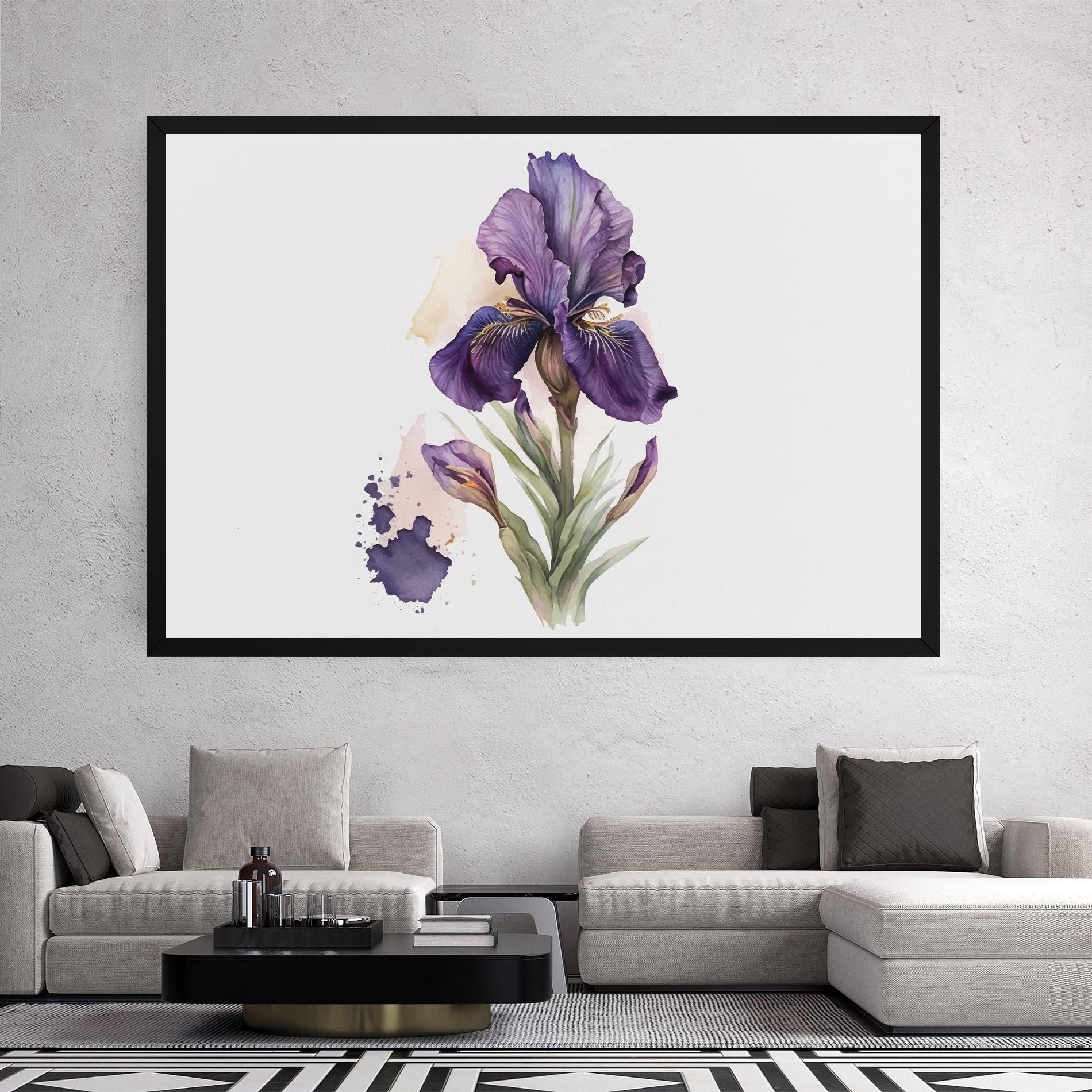 Картина на платно Beautiful Purple Iris mockup 2