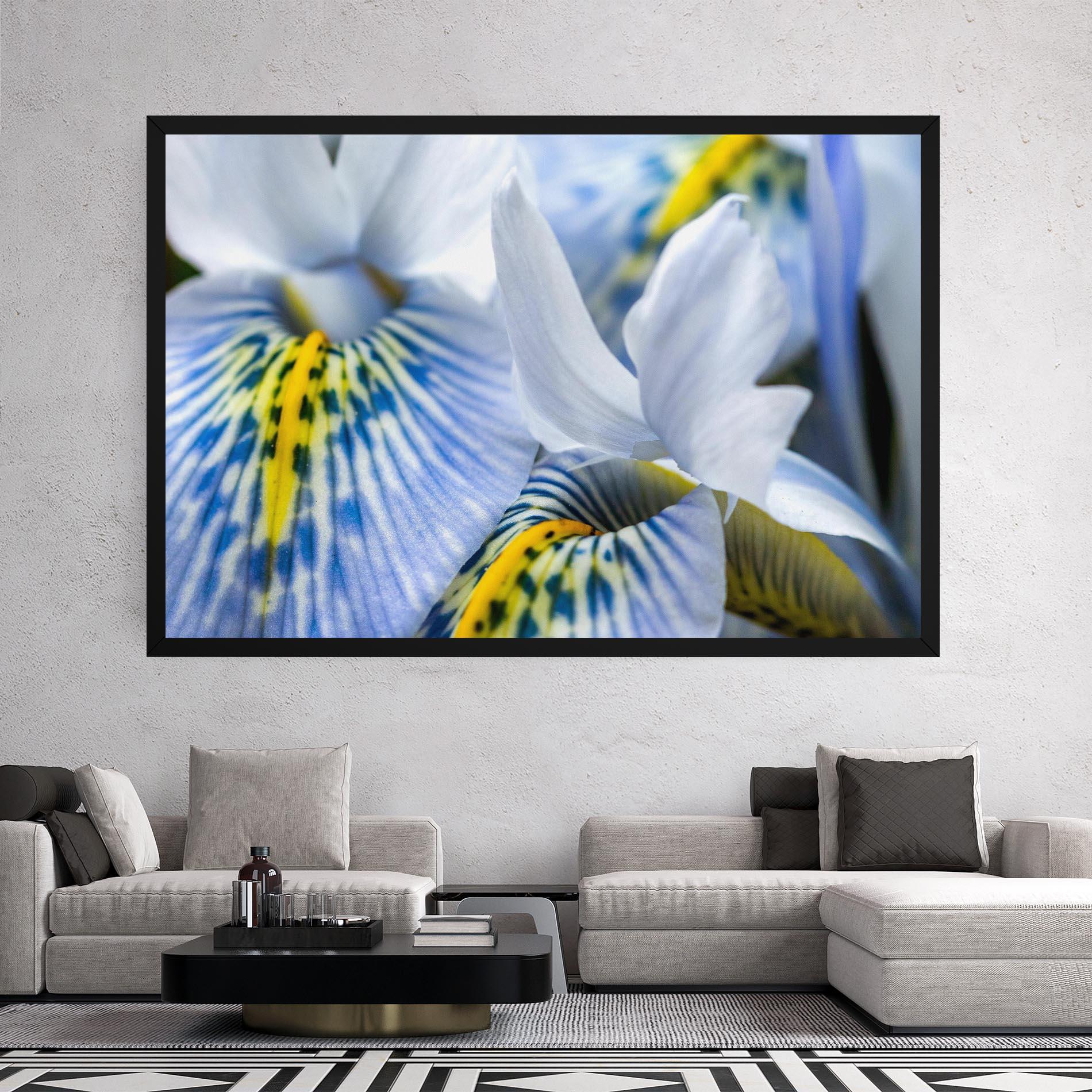 Картина на платно Blue Yellow Iris mockup 2