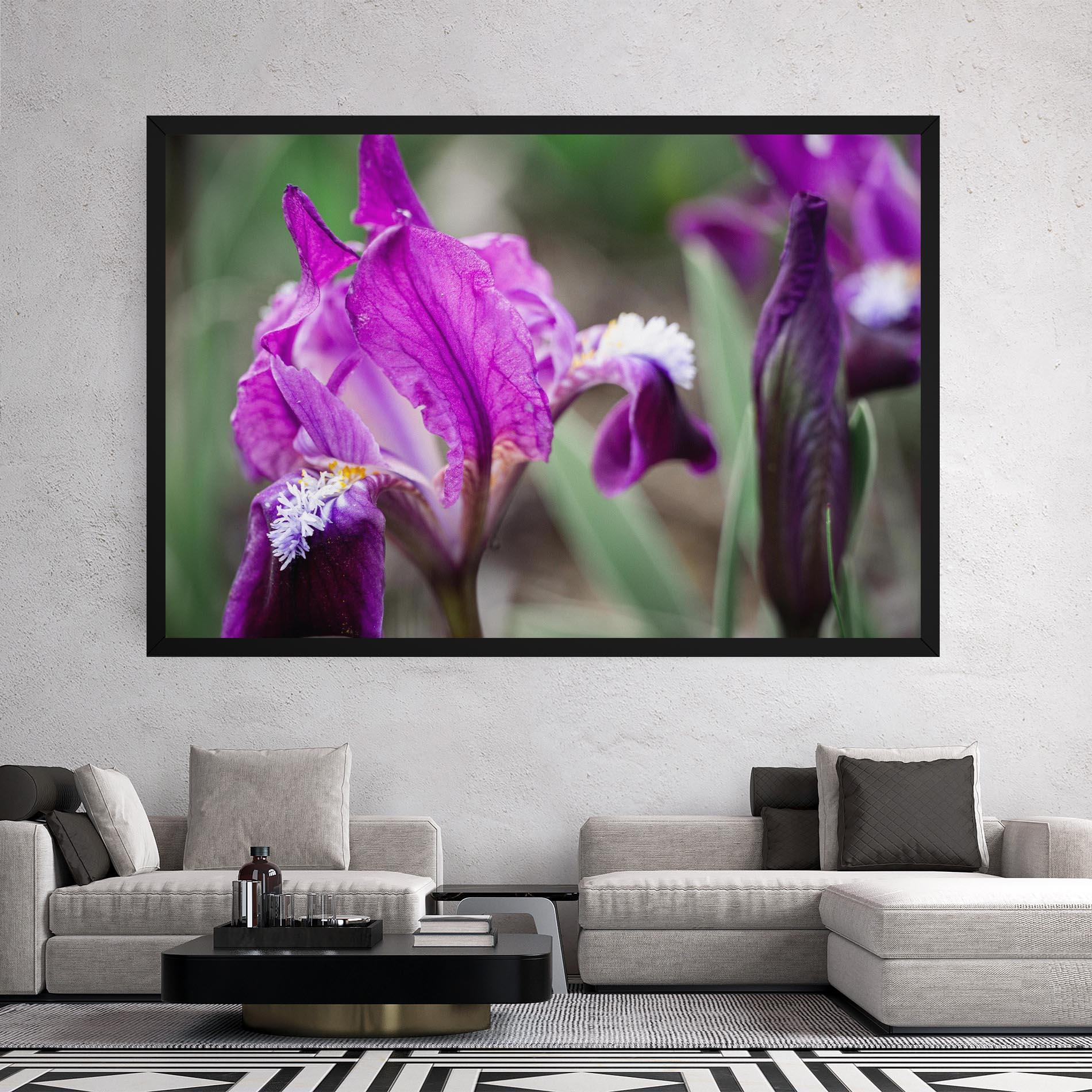 Картина на платно Dark Pink Iris mockup 2