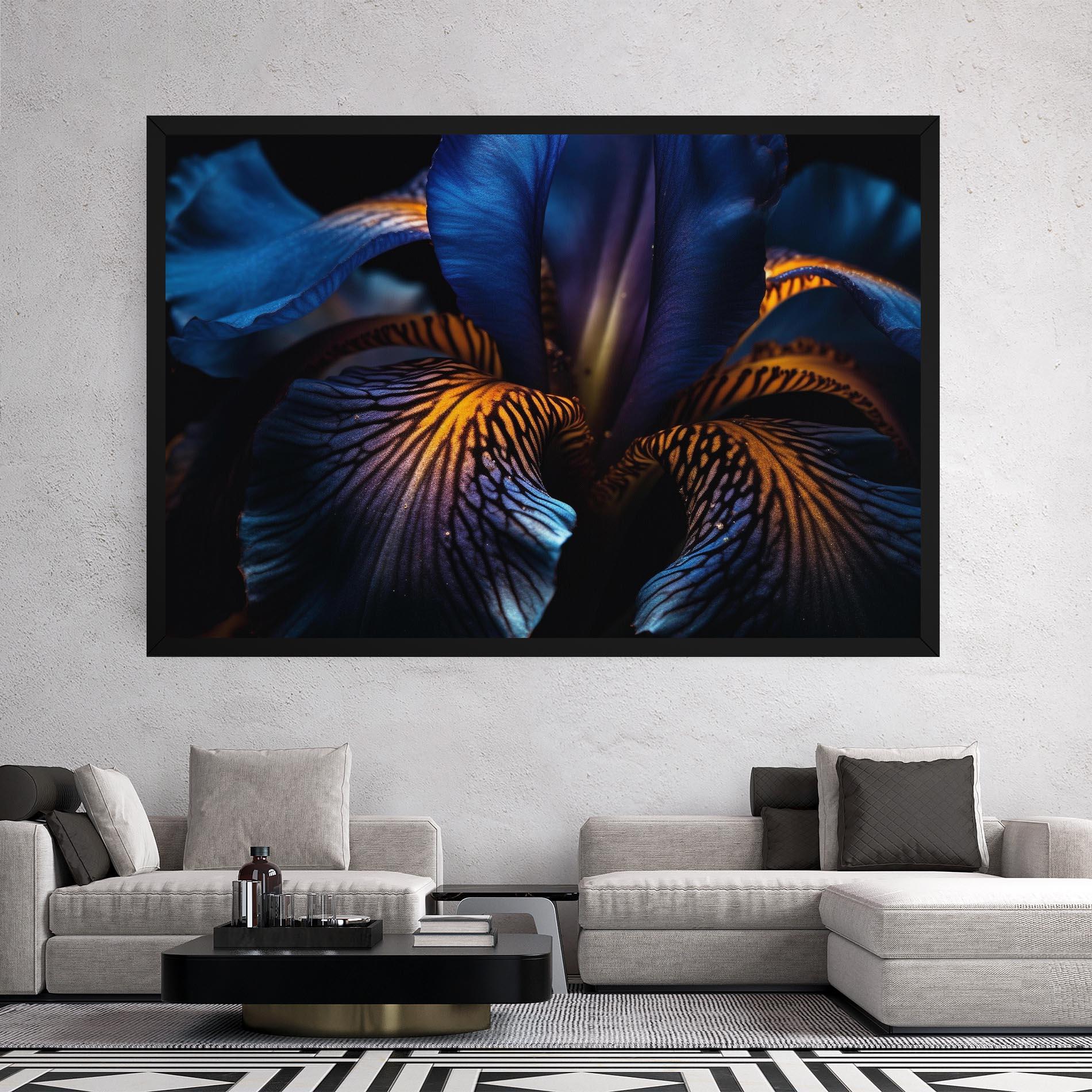 Картина на платно Dark Yellow Iris mockup 2