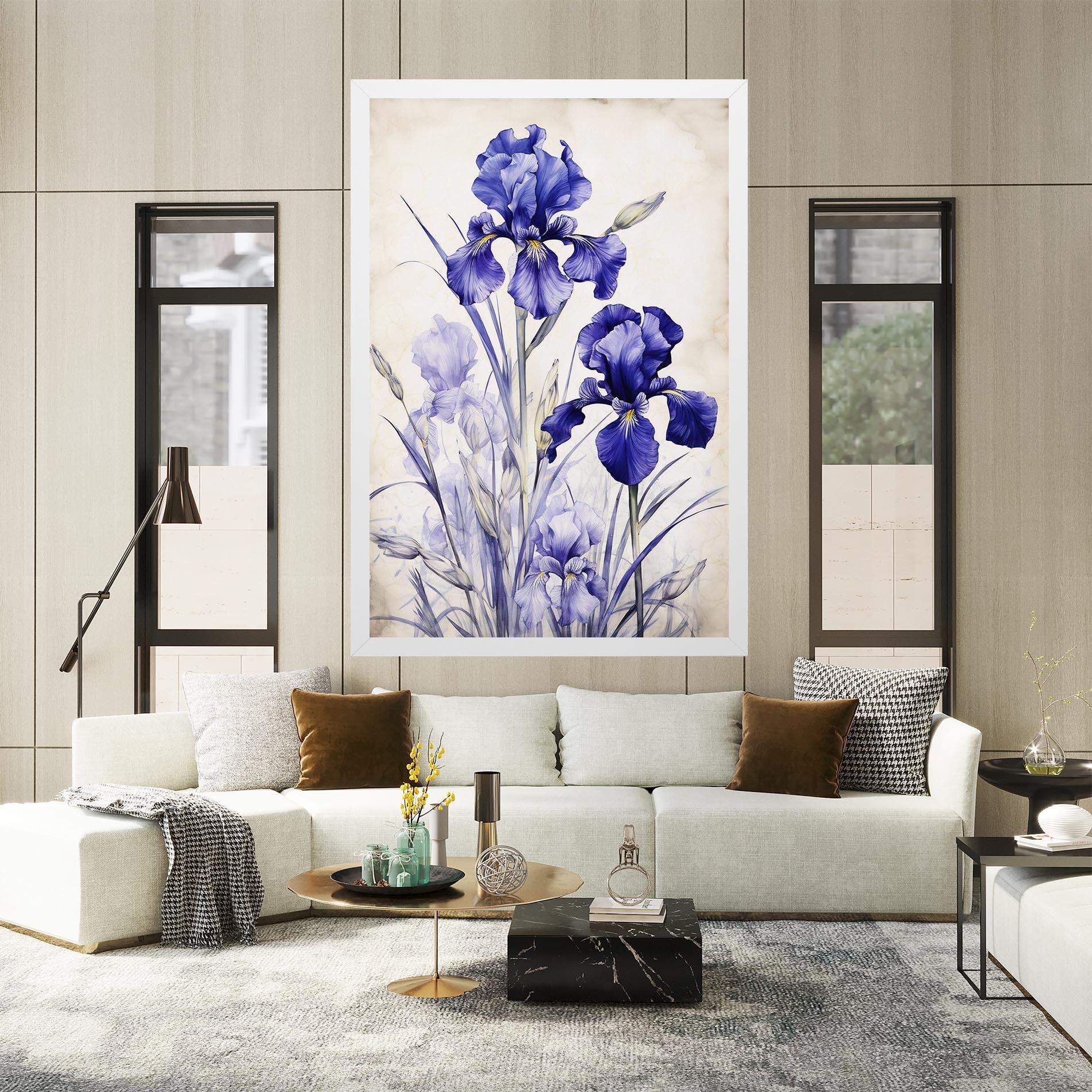 Картина на платно Irises Painting mockup 2