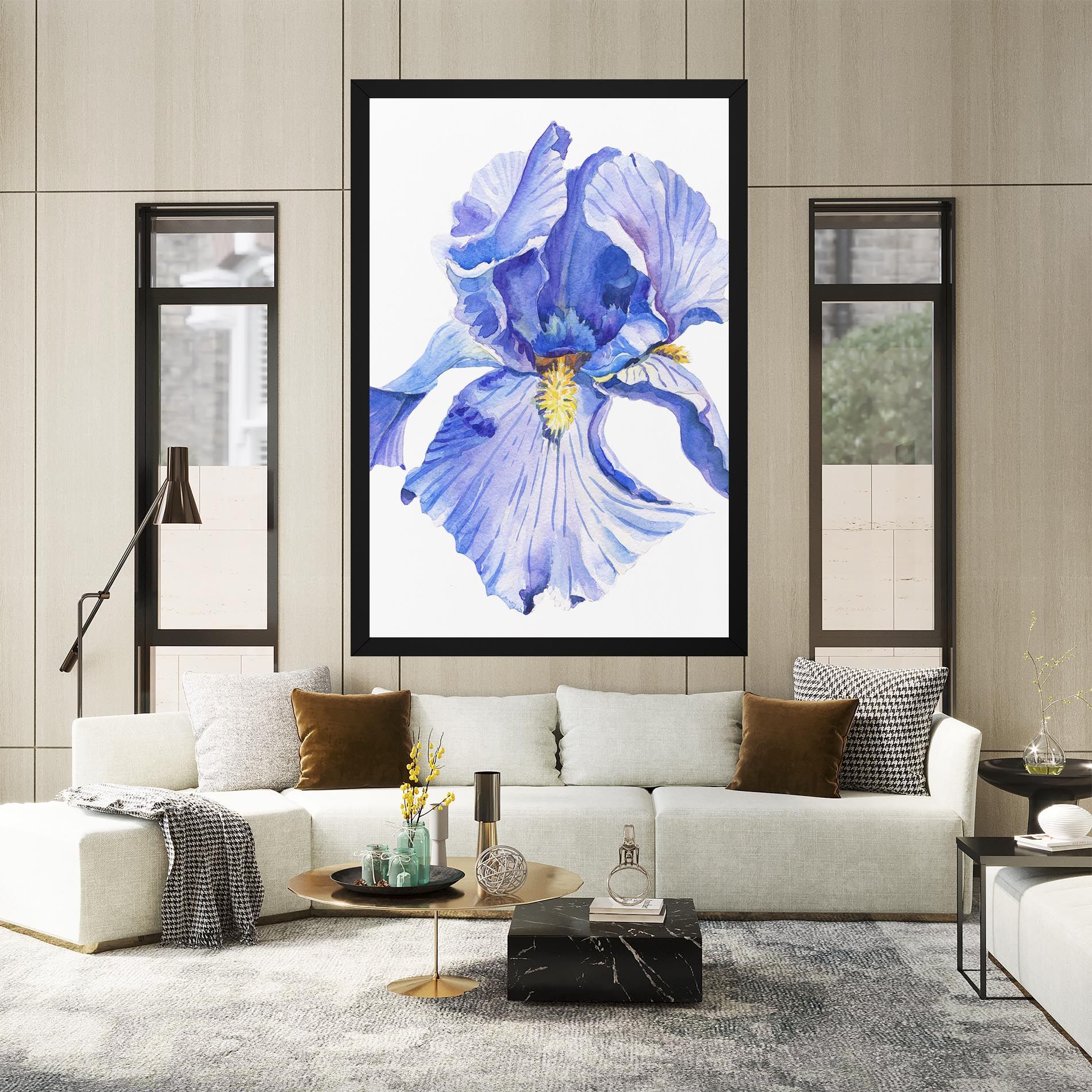 Purple Iris On White mockup 2