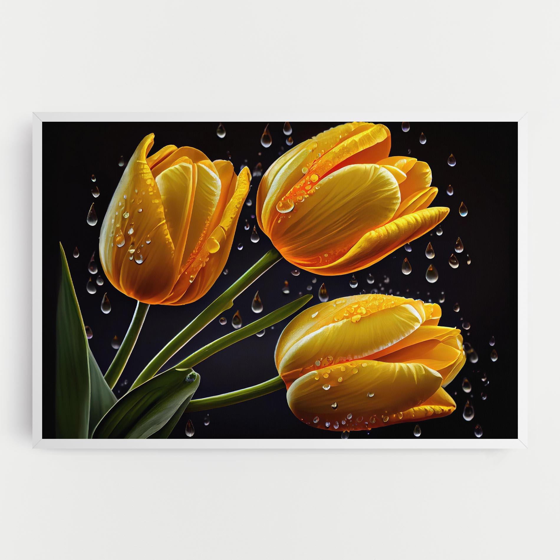 Картина на платно 3 Yellow Tulips mockup 0