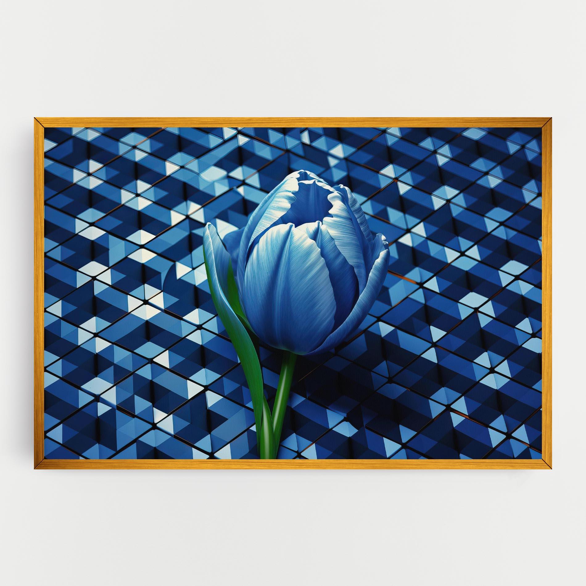 Картина на платно Blue Tulip mockup 0