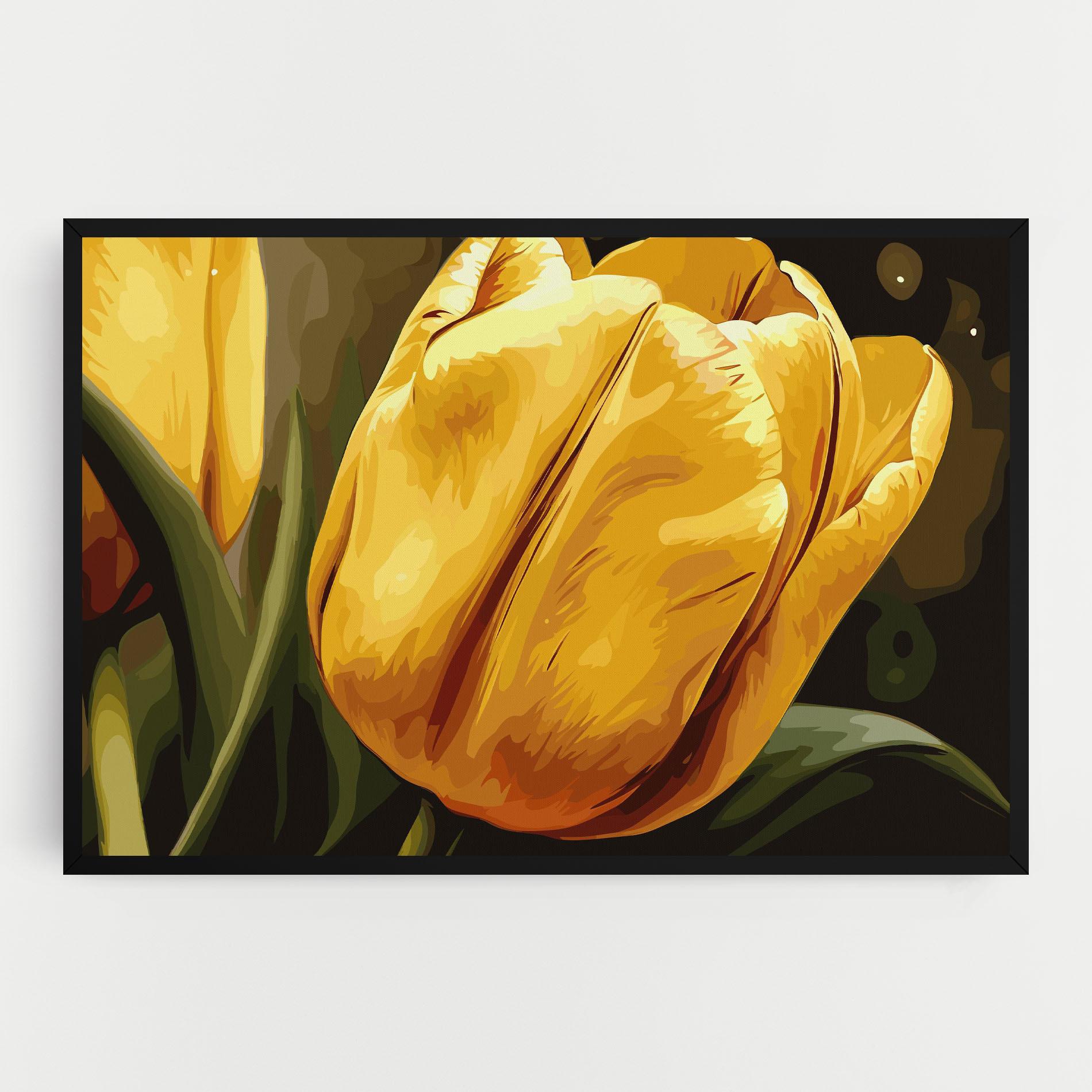 Картина на платно Big Yellow Tulip mockup 0