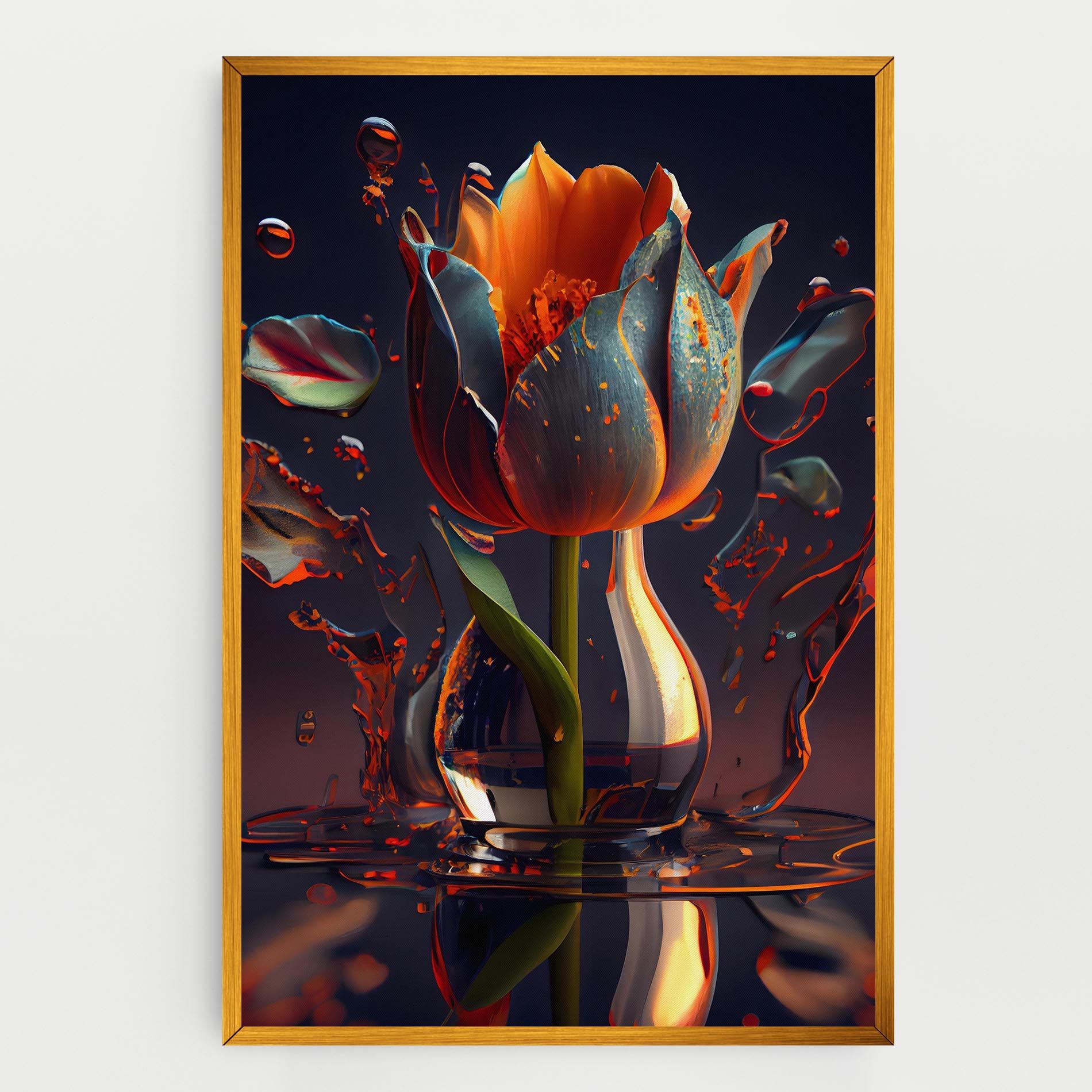 Black Tulip In Vase mockup 0