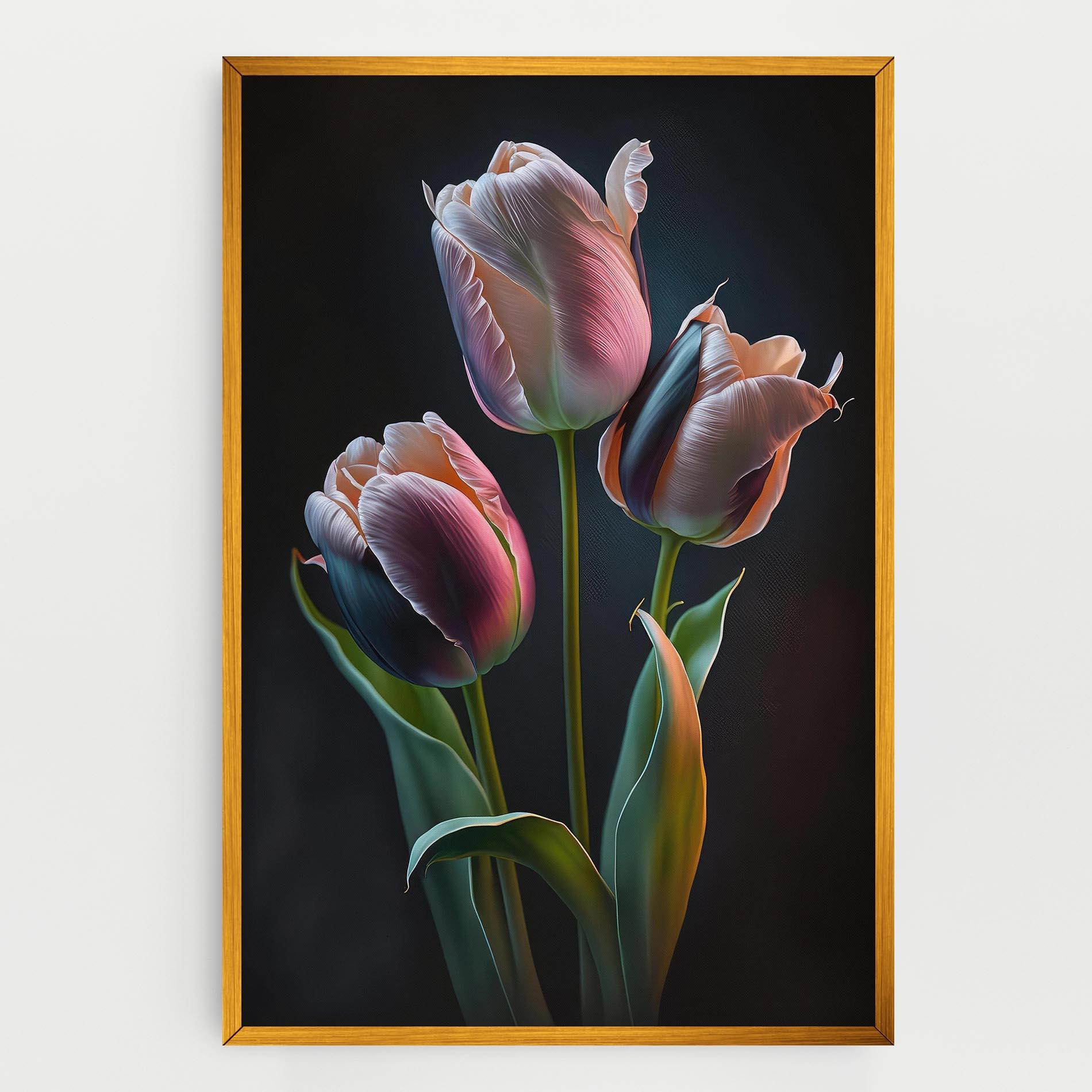 Картина на платно Light Purple Tulips mockup 0