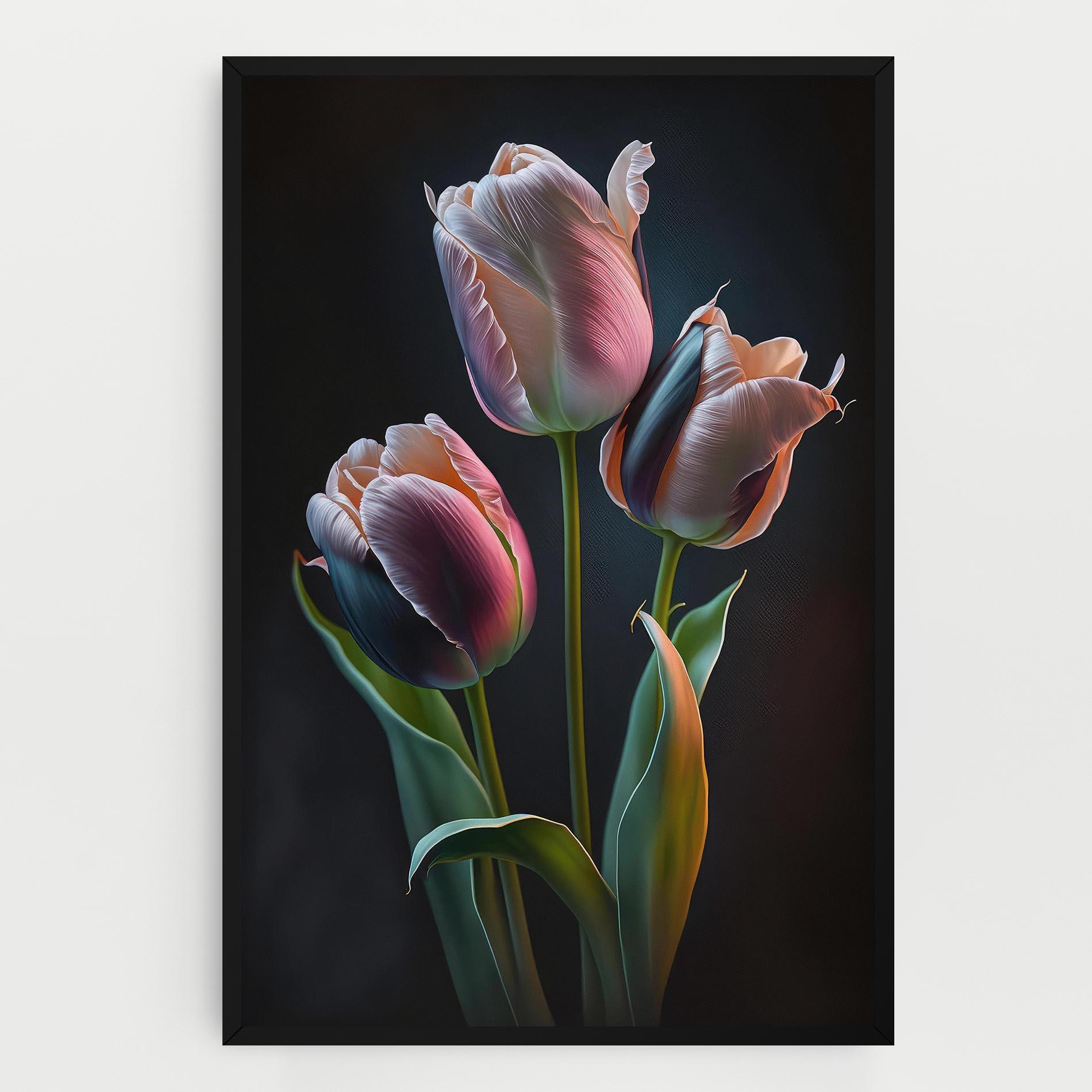 Картина на платно Light Purple Tulips mockup 0