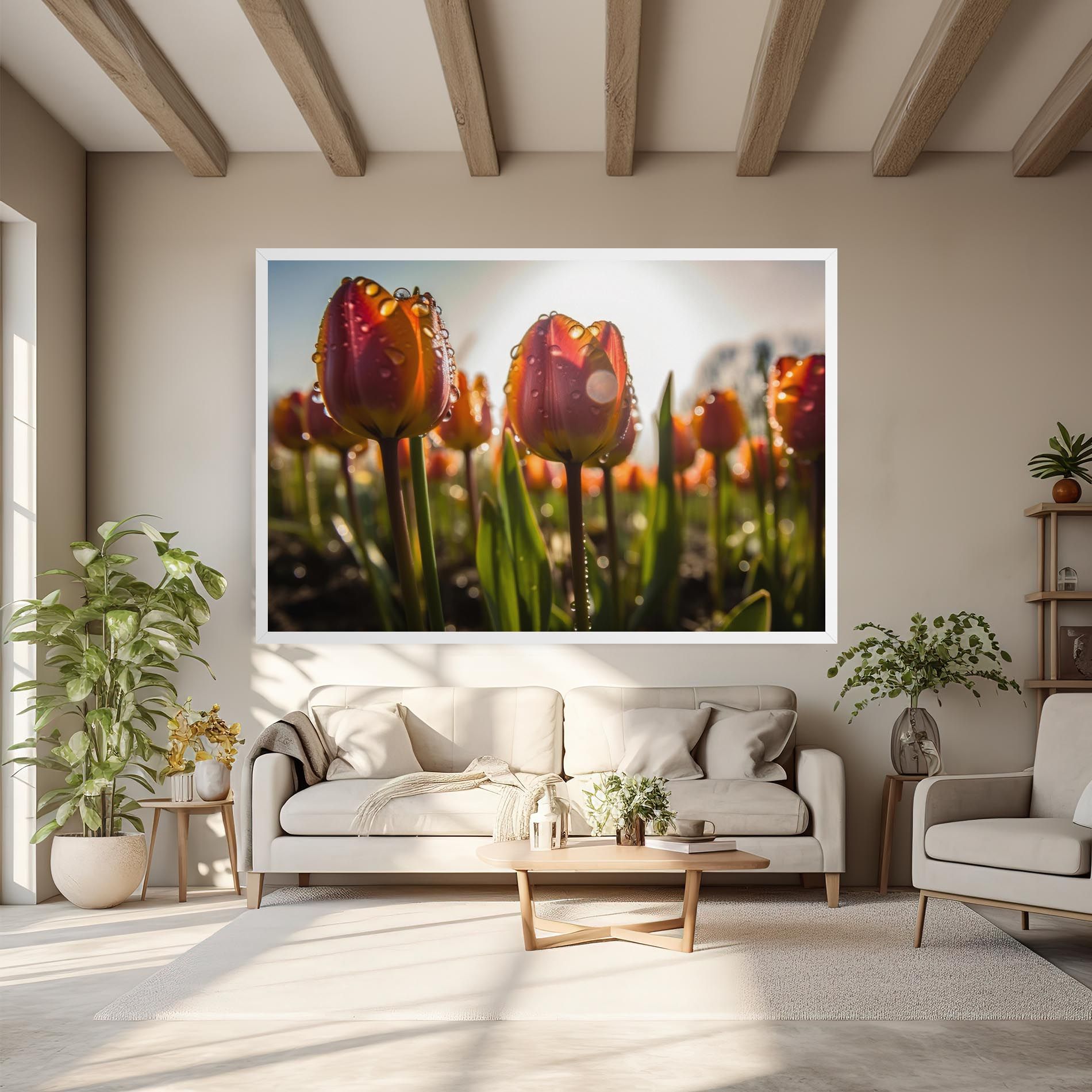 Orange Tulips After Rain mockup 6