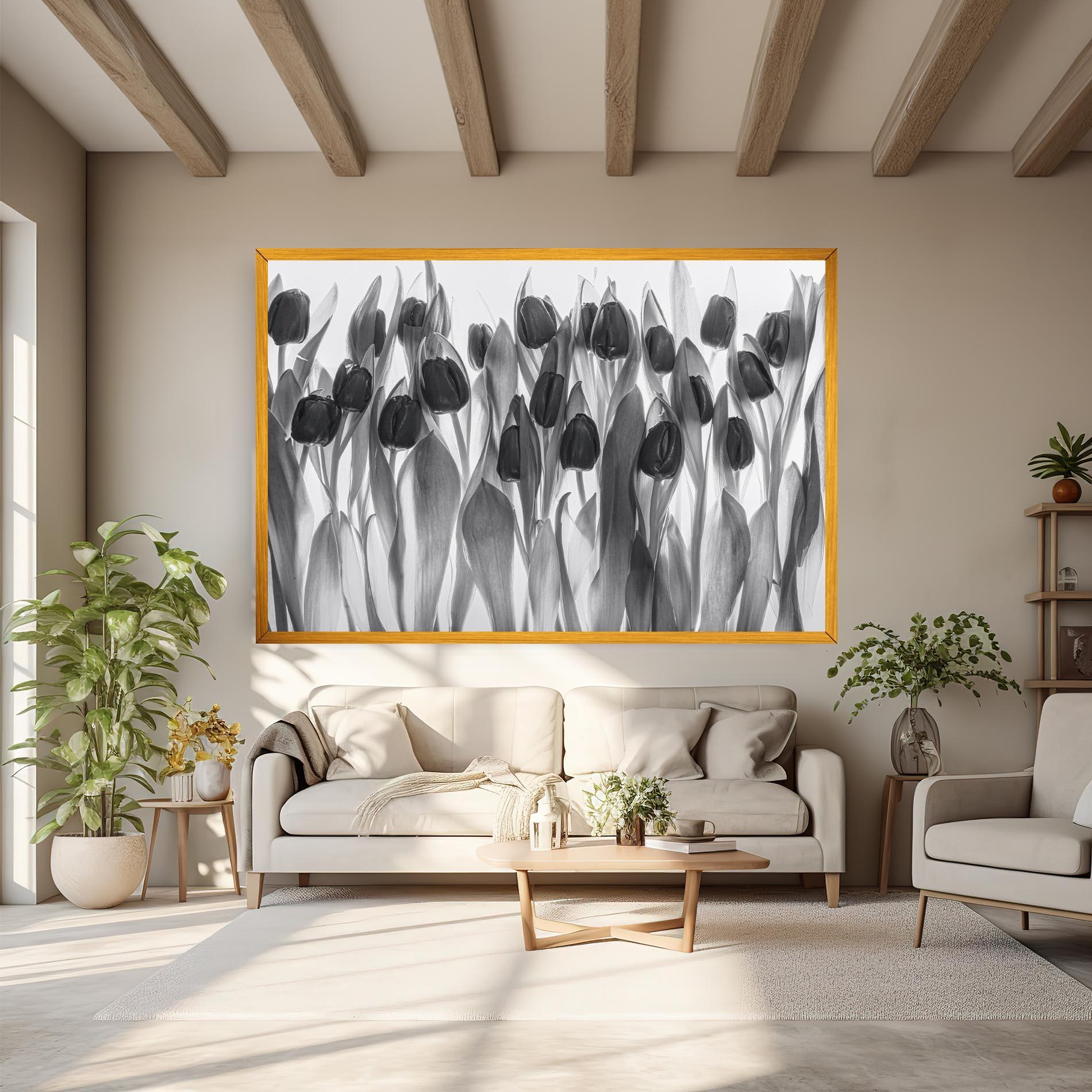 Картина на платно Grey Tulips mockup 6