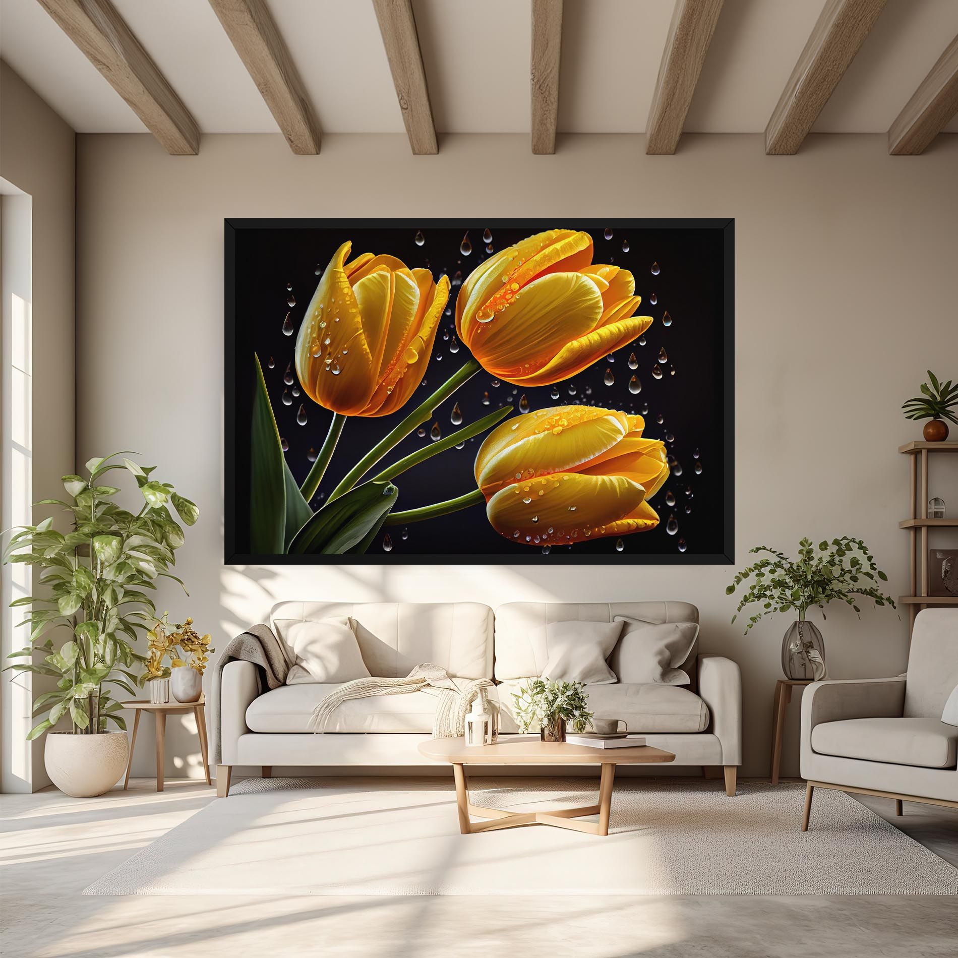 3 Yellow Tulips mockup 6