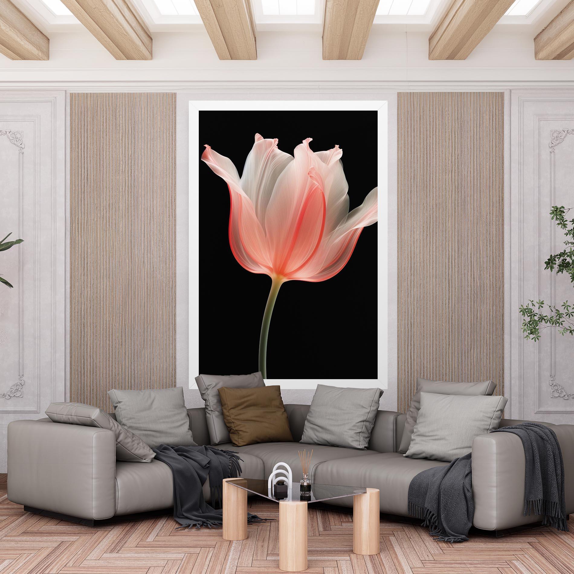 Картина на платно Pastel Pink Tulip mockup 6