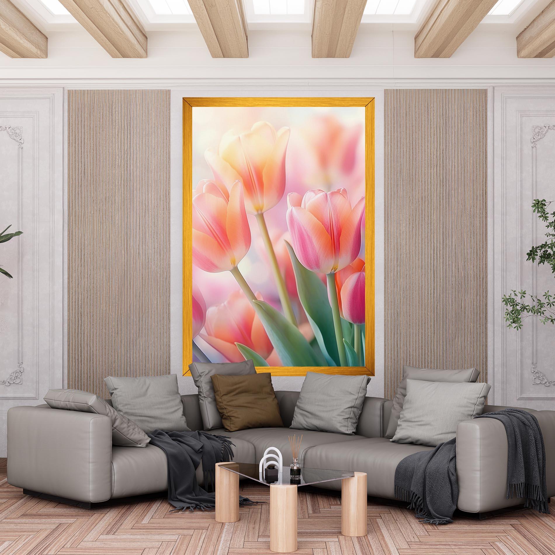 Картина на платно Dreamy Tulips mockup 6