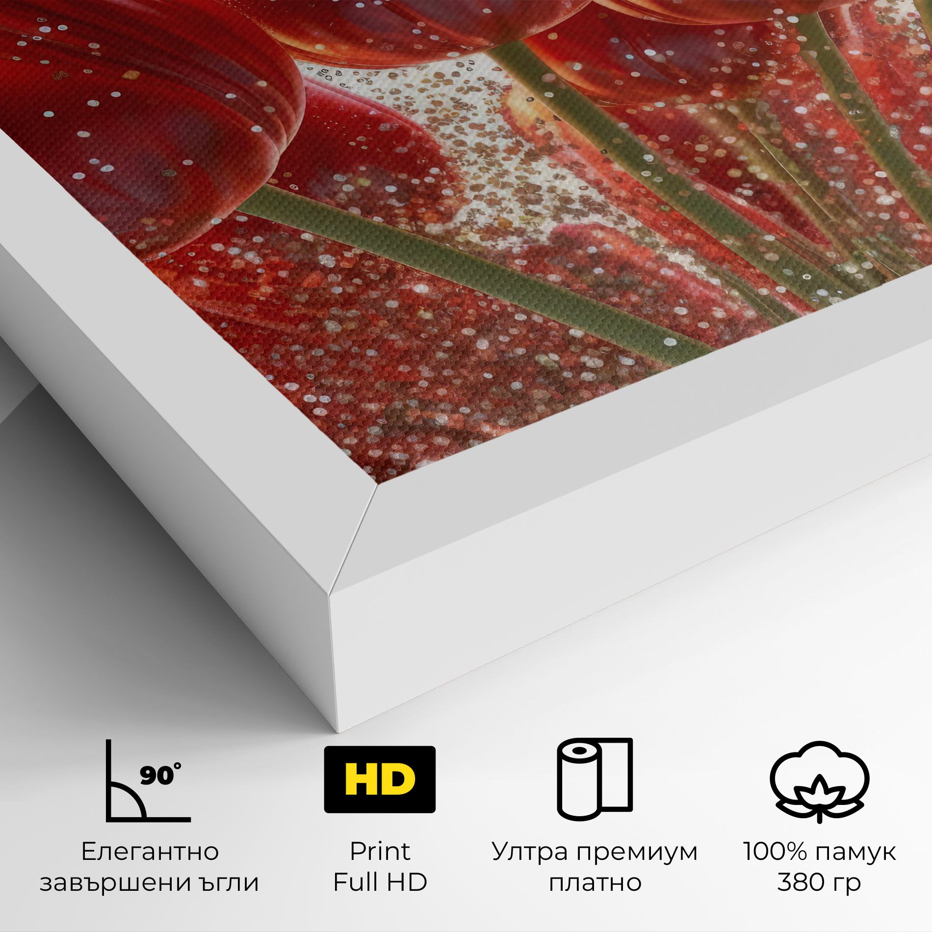 Glitter Red Tulips mockup 4