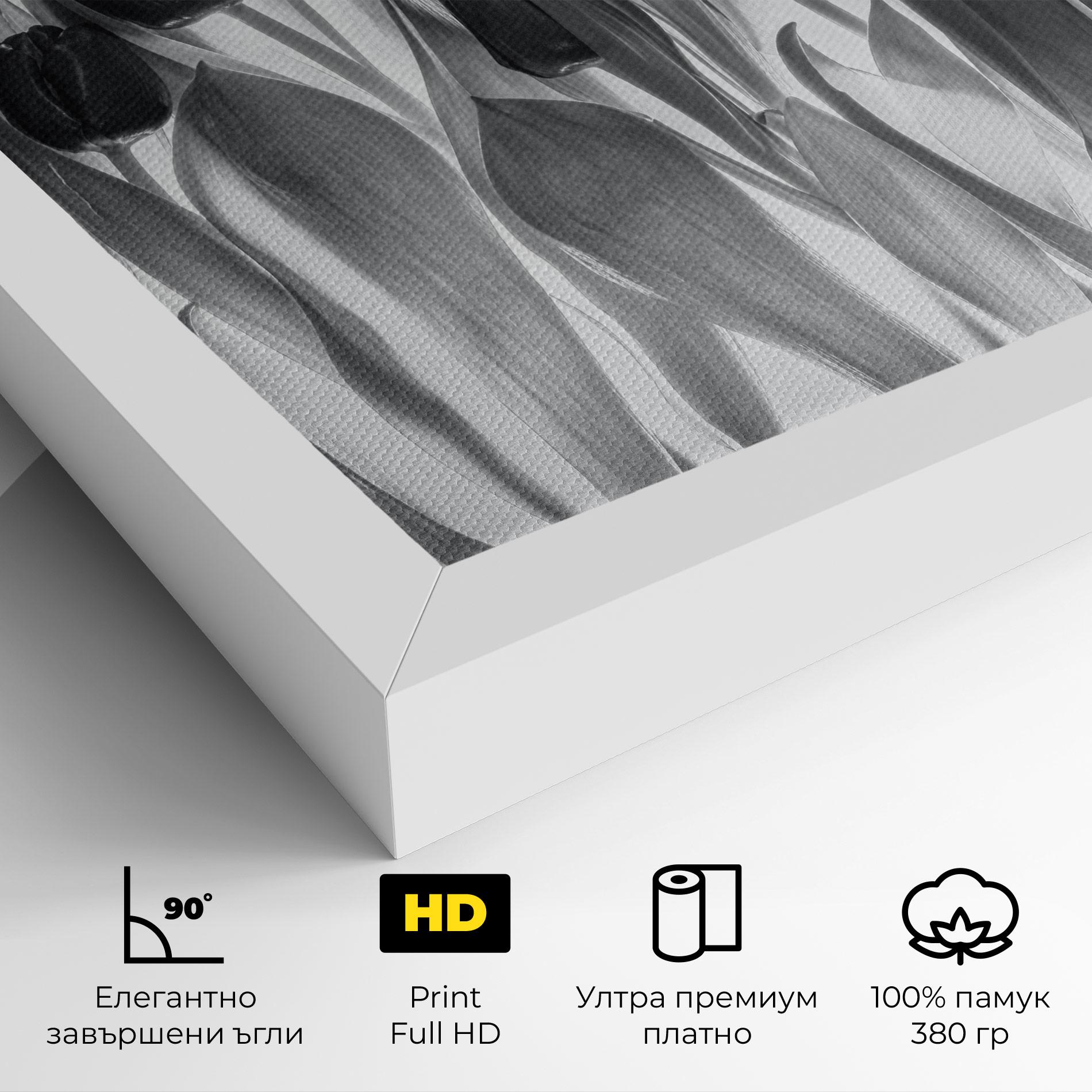 Картина на платно Grey Tulips mockup 4