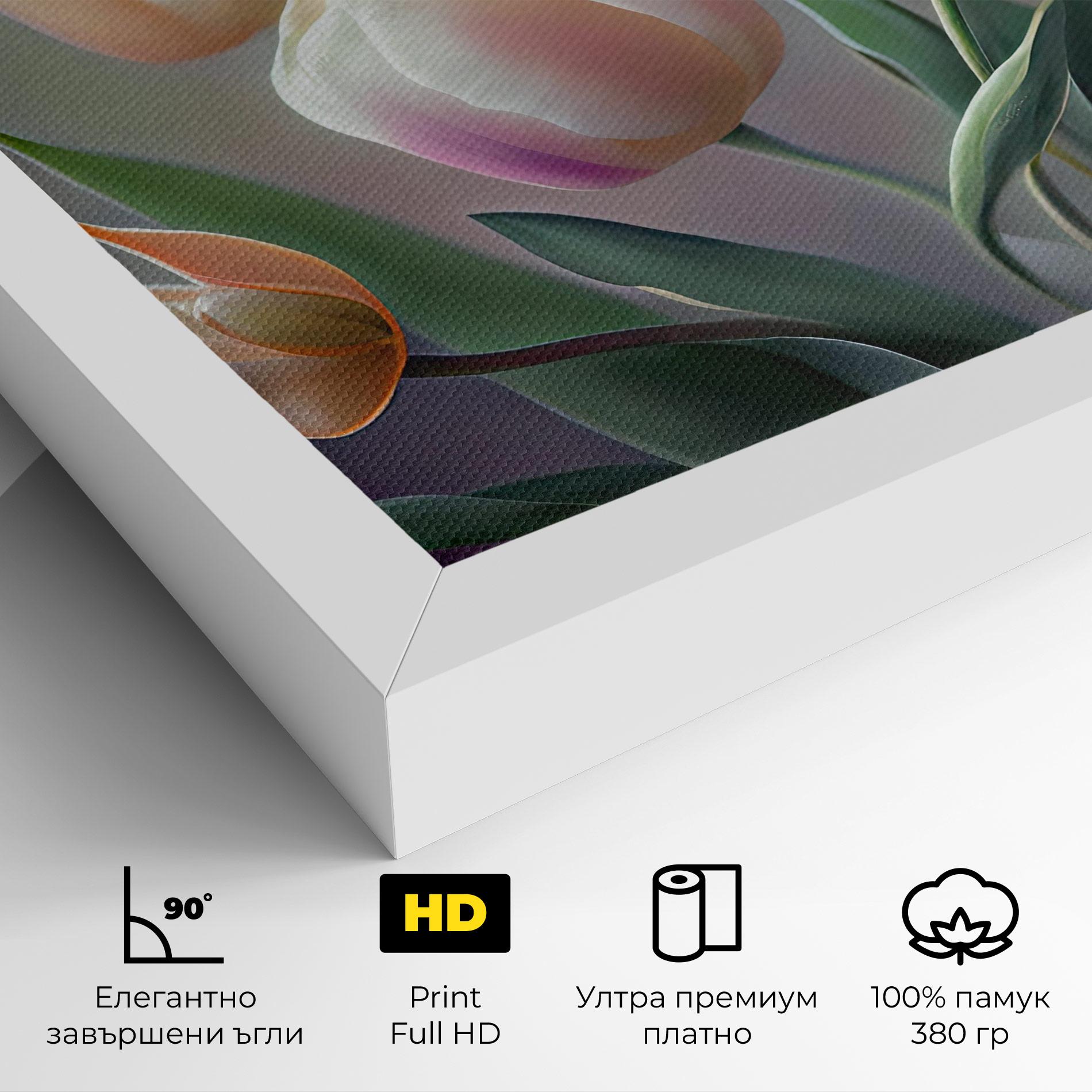 Картина на платно Pretty Tulips mockup 4