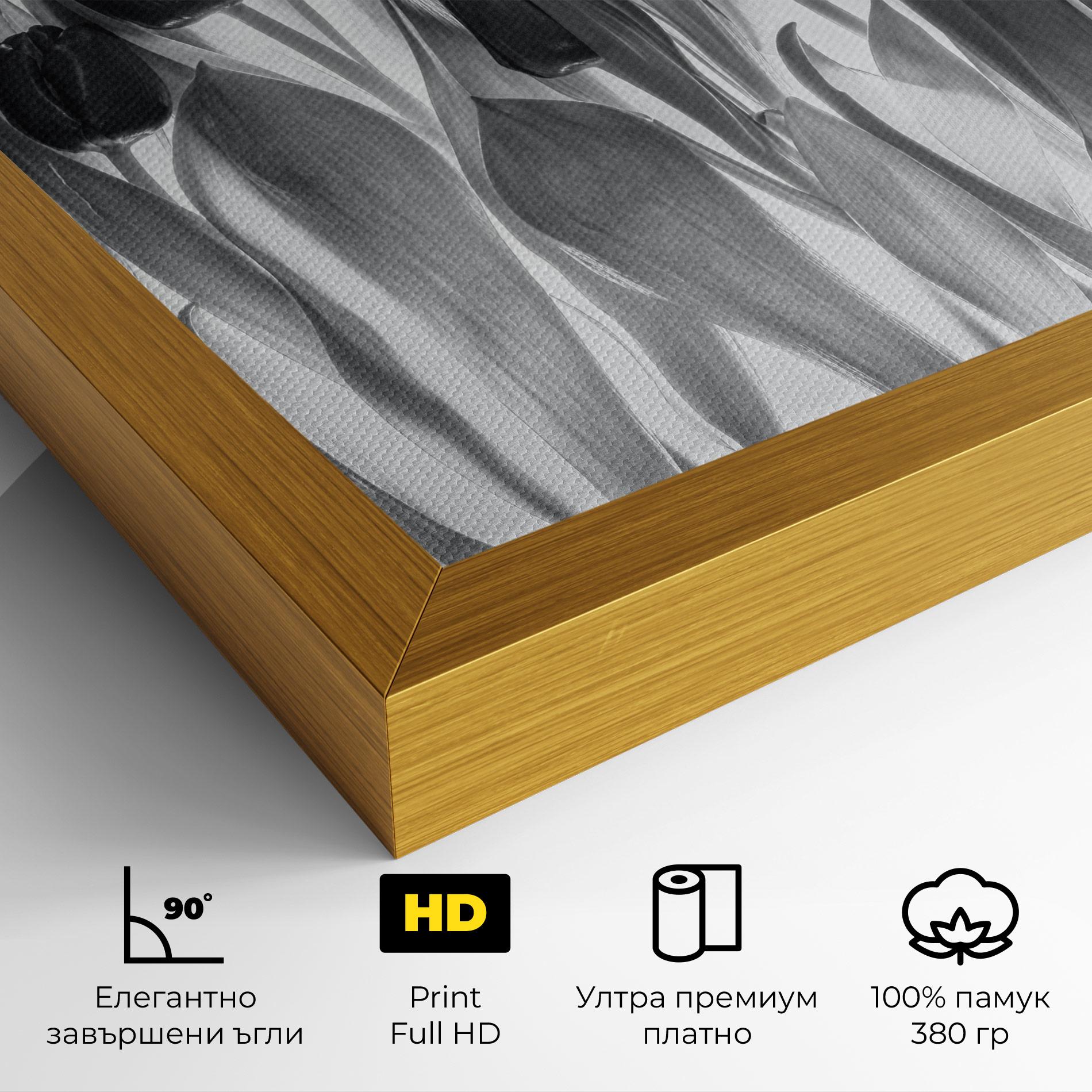 Картина на платно Grey Tulips mockup 4