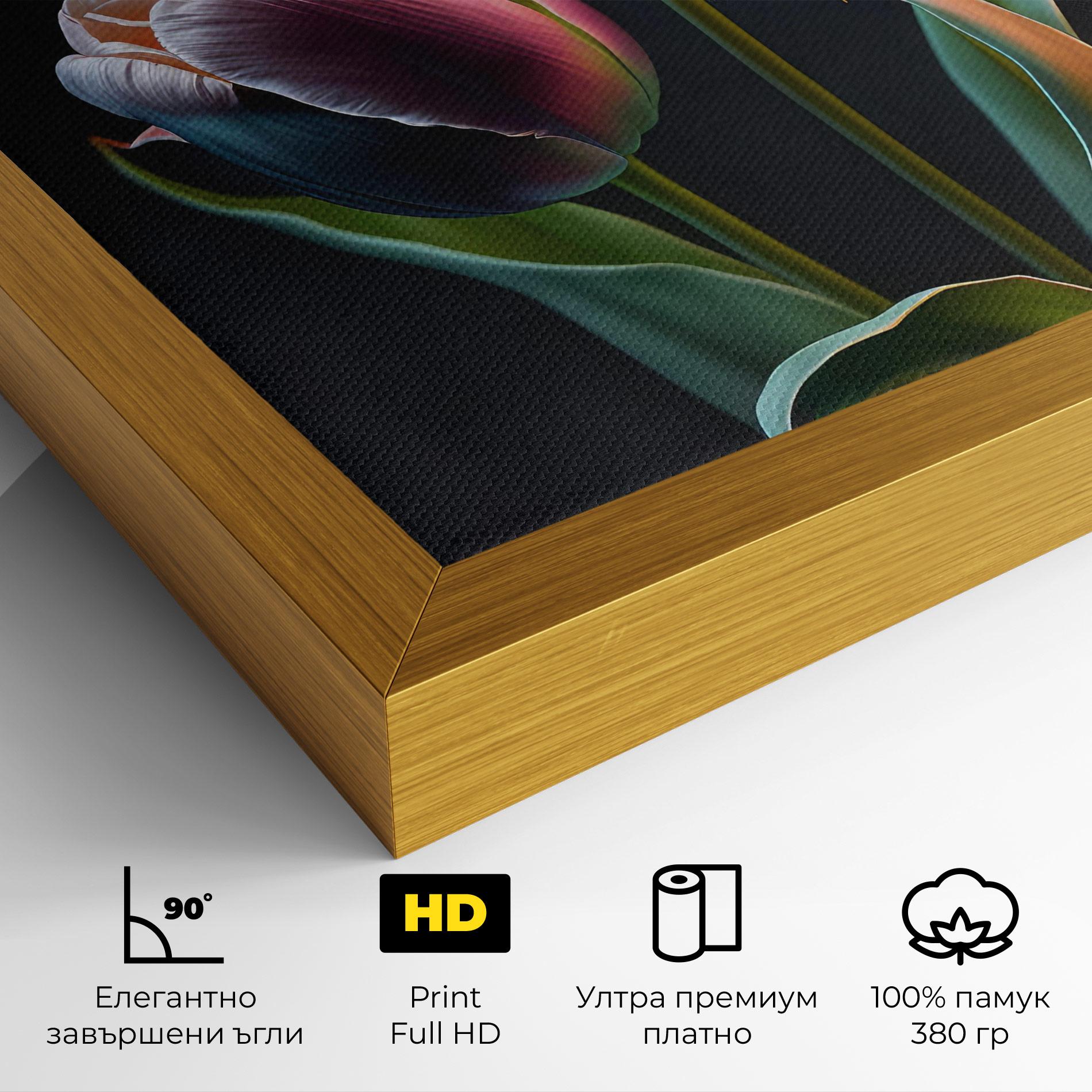 Картина на платно Light Purple Tulips mockup 4