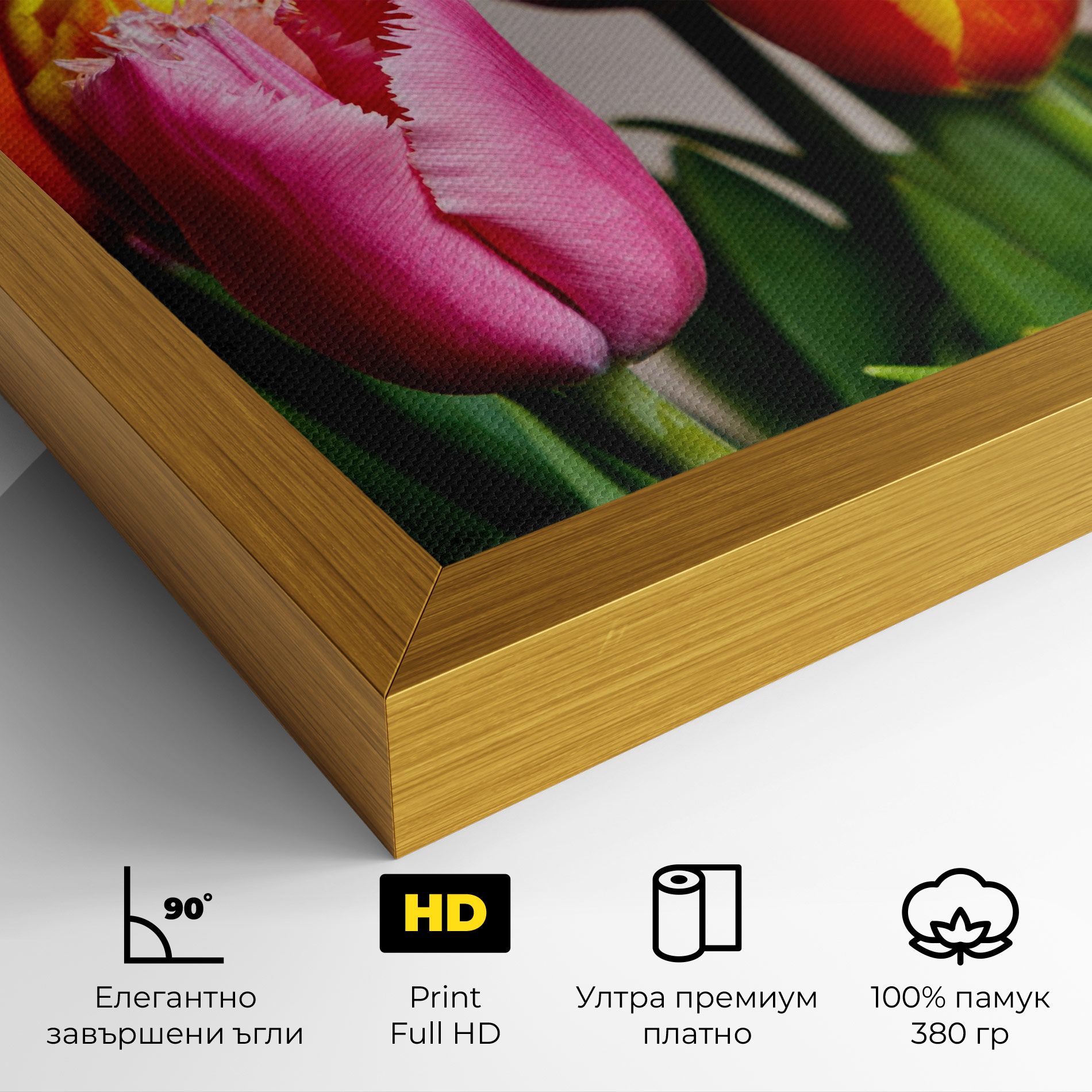 Pink Orange Tulips mockup 4