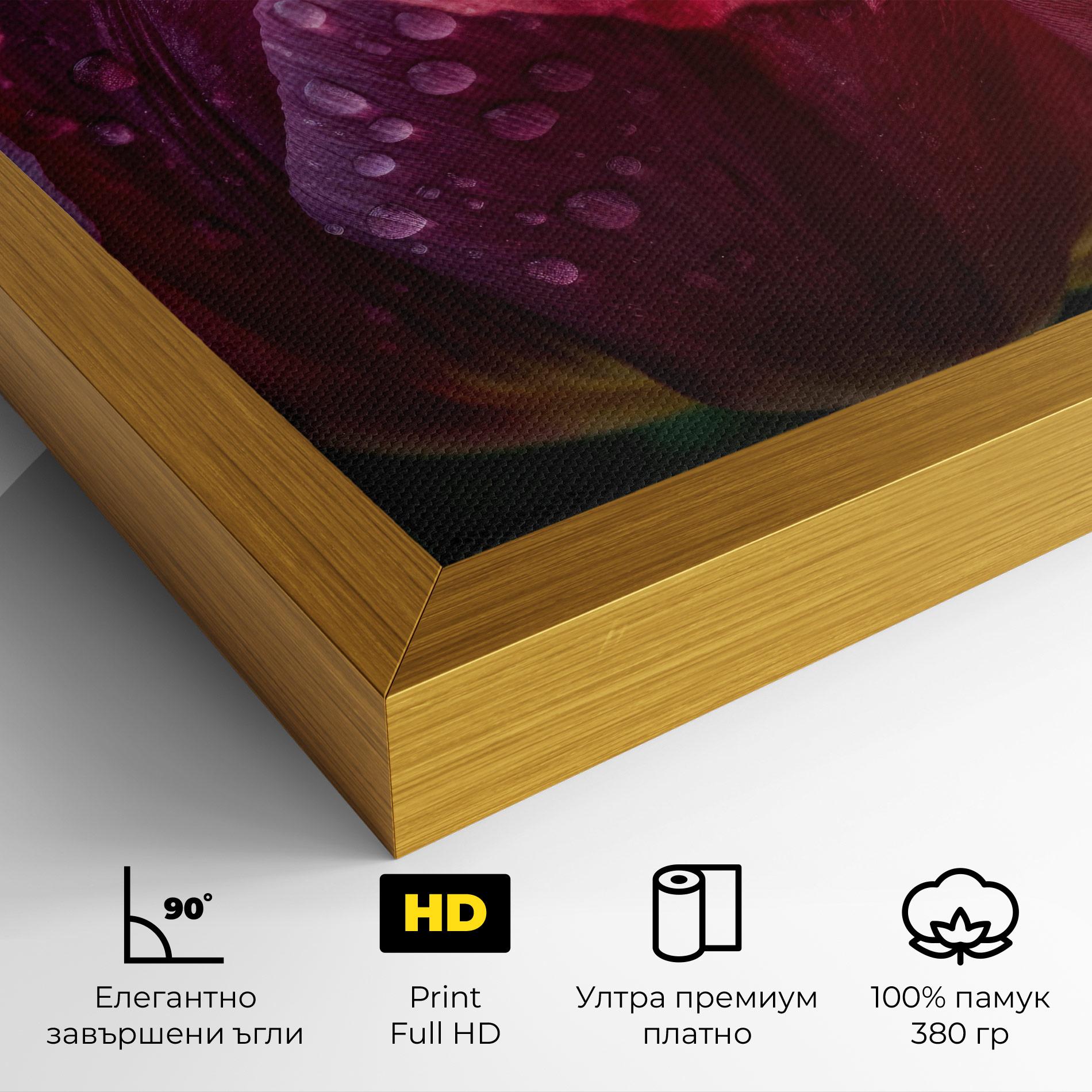 Картина на платно Pink Tulip After Rain mockup 4