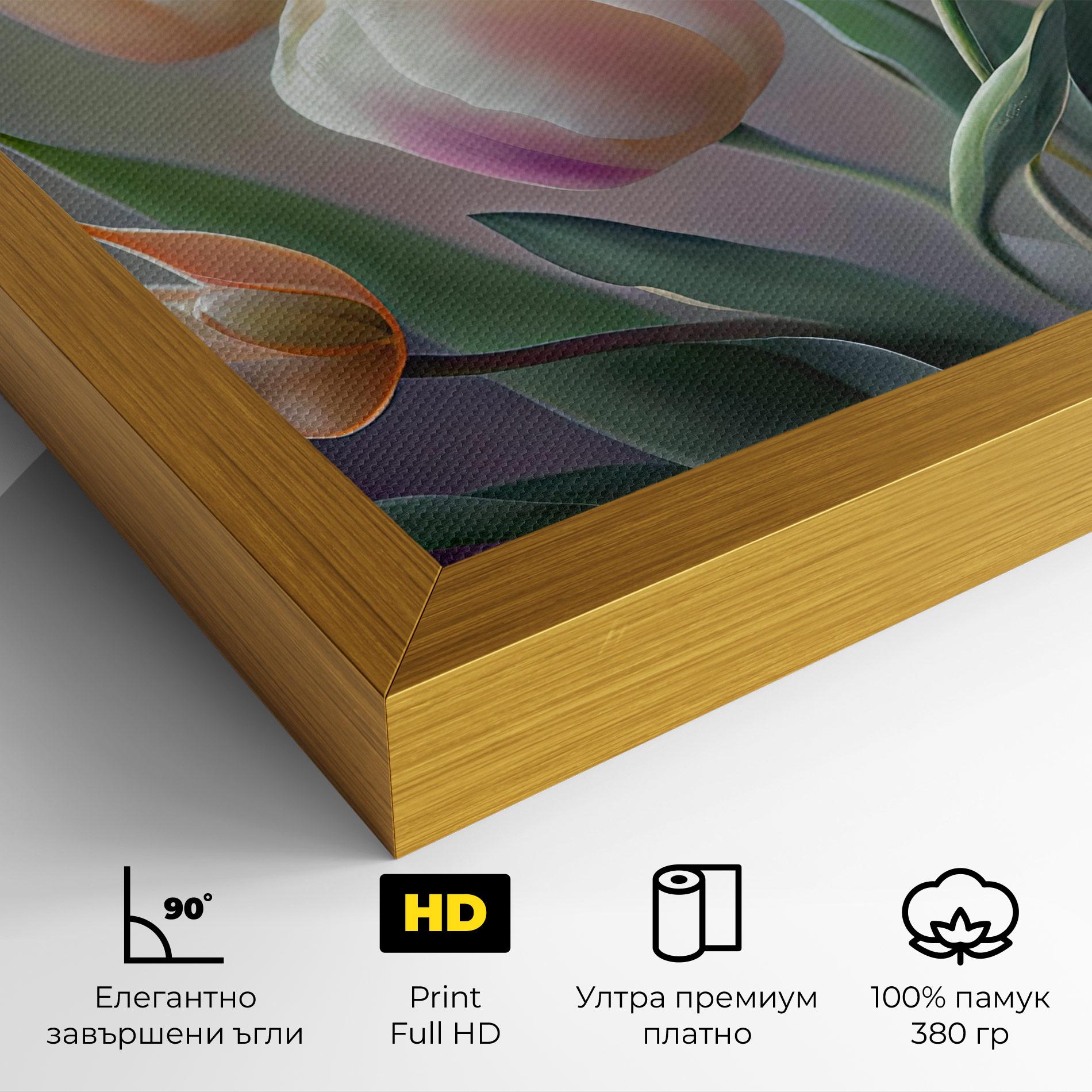 Картина на платно Pretty Tulips mockup 4