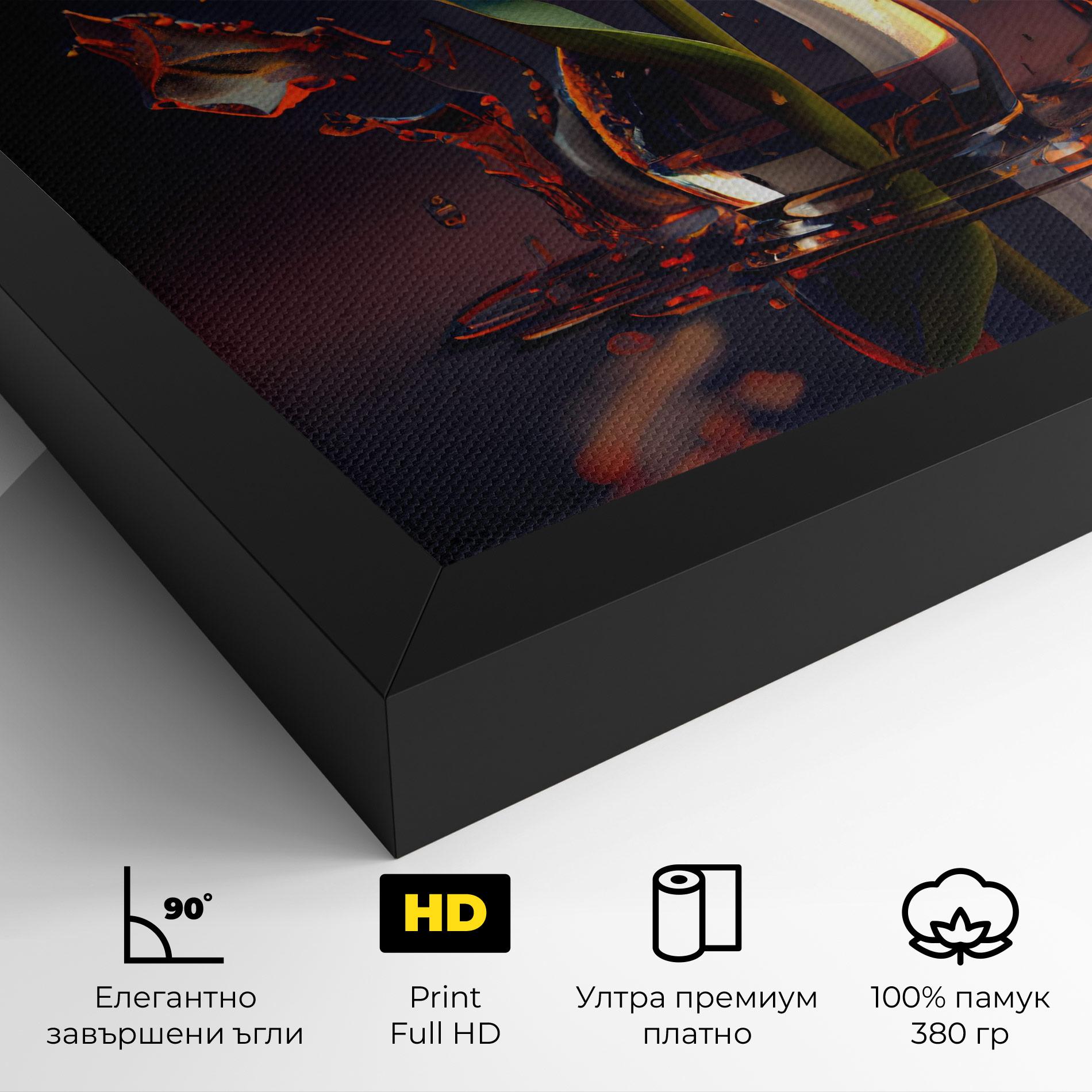 Картина на платно Black Tulip In Vase mockup 4