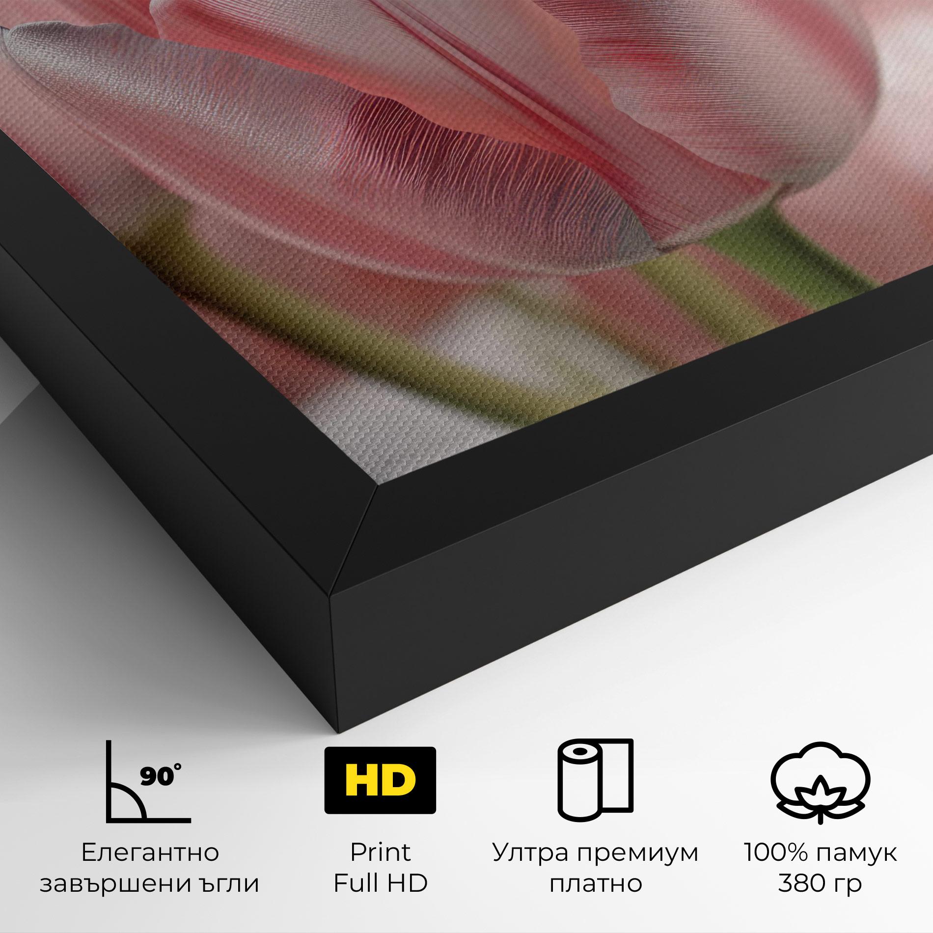 Картина на платно Pink Pretty Tulips mockup 4