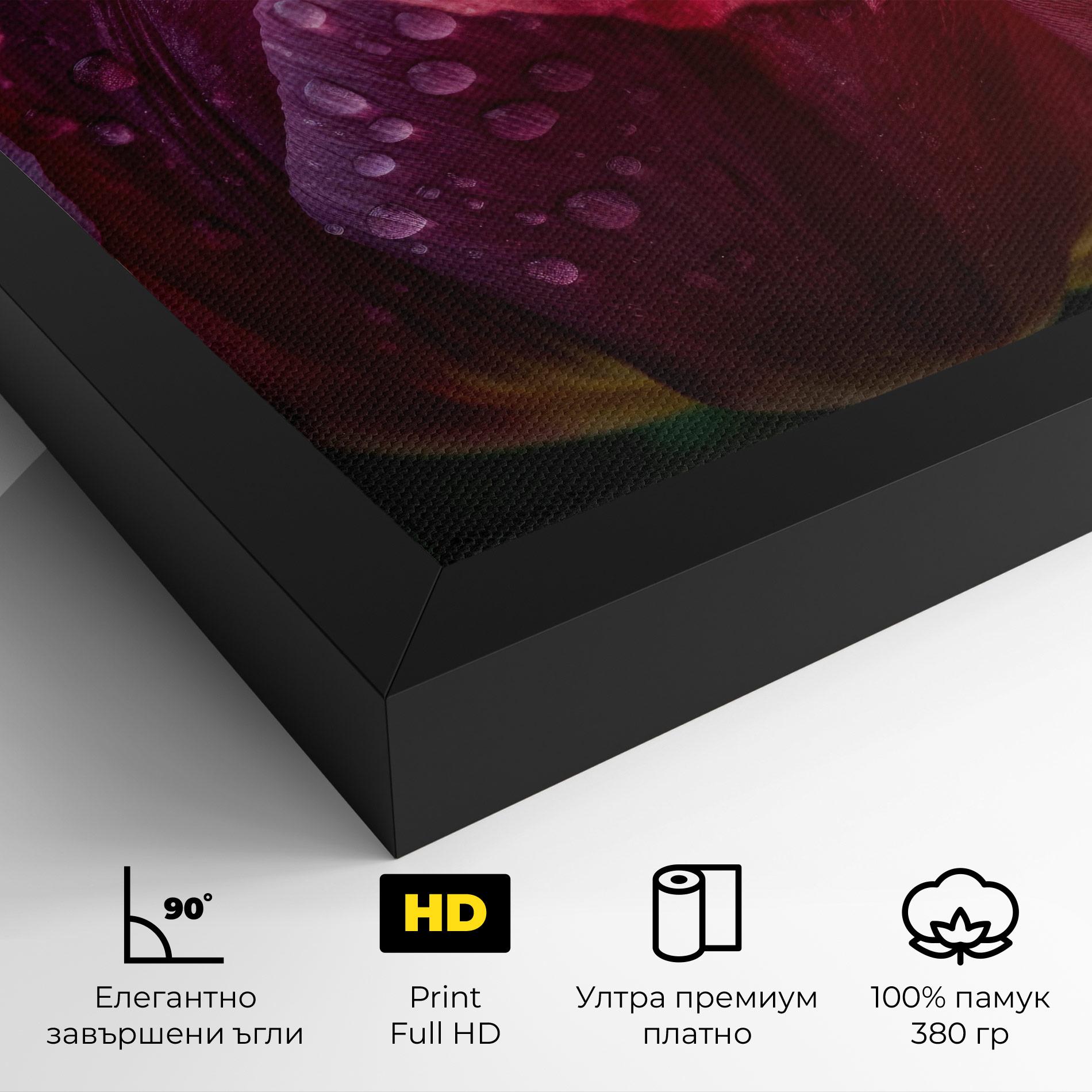 Картина на платно Pink Tulip After Rain mockup 4