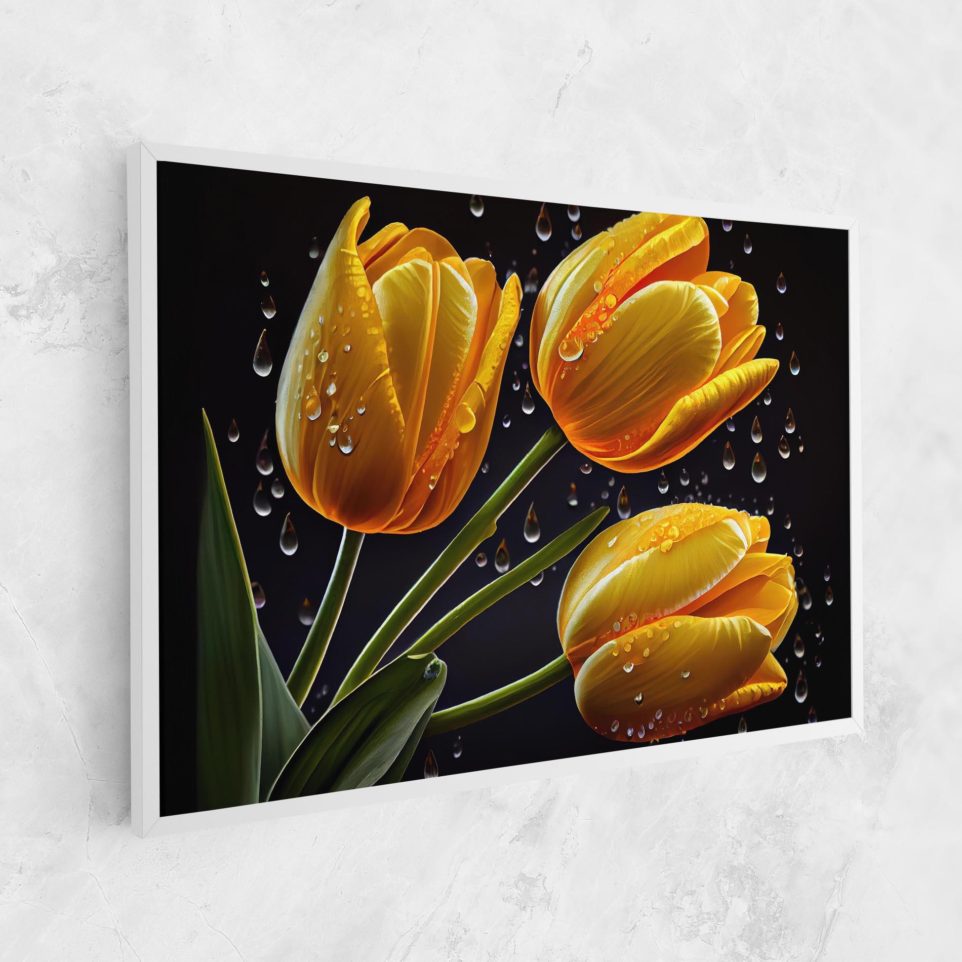 Картина на платно 3 Yellow Tulips mockup 1