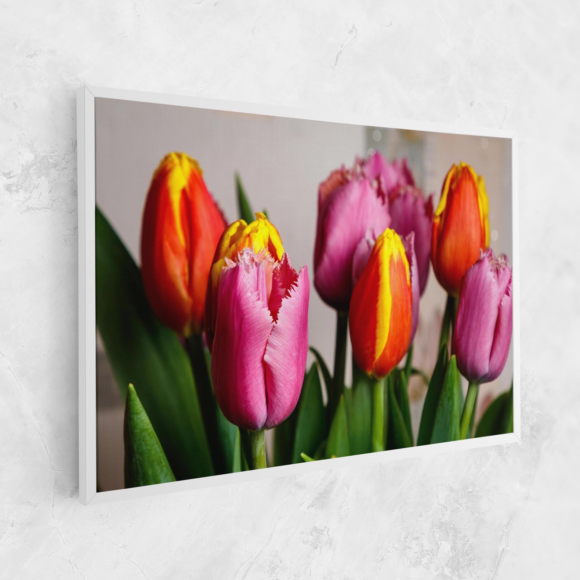 Картина на платно Pink Orange Tulips mockup 1