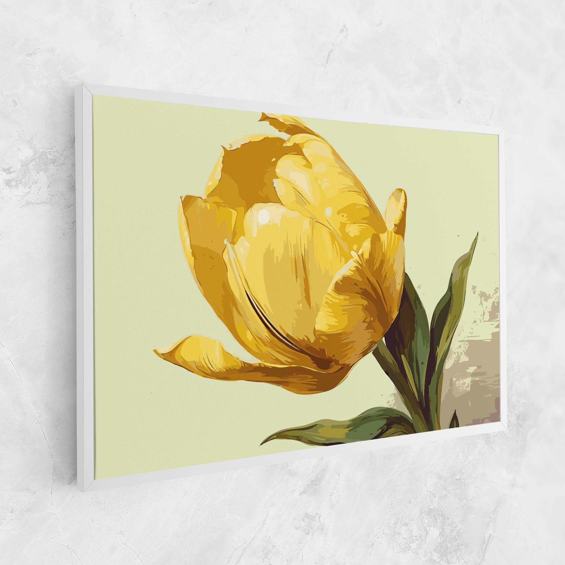 Картина на платно Yellow Shiny Tulip mockup 1