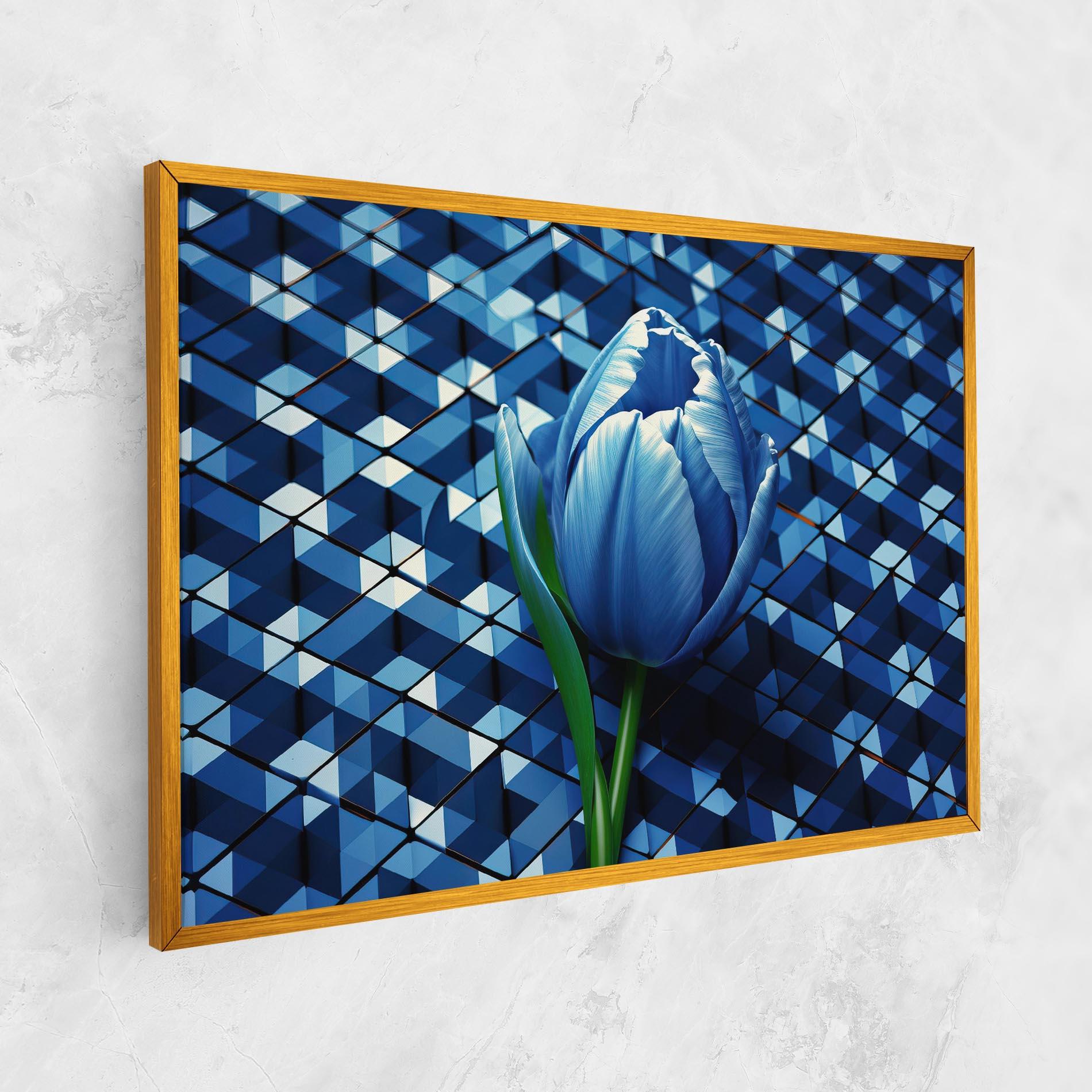 Картина на платно Blue Tulip mockup 1