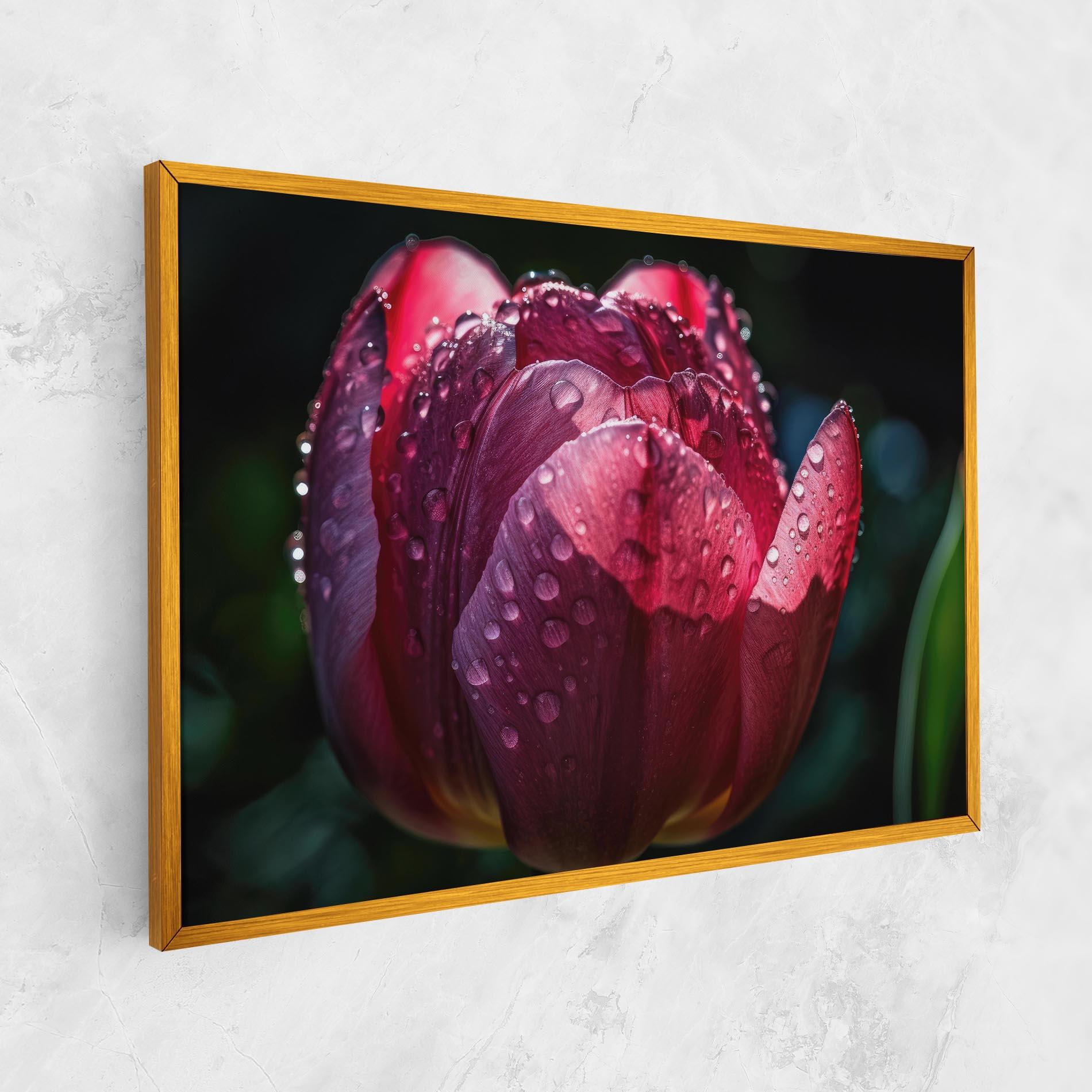 Картина на платно Pink Tulip After Rain mockup 1