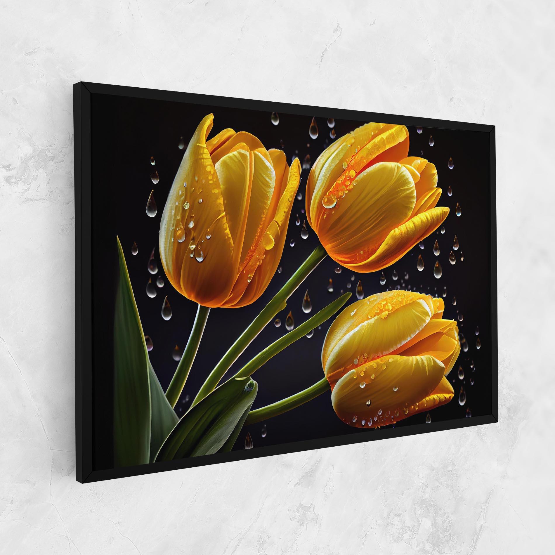 Картина на платно 3 Yellow Tulips mockup 1