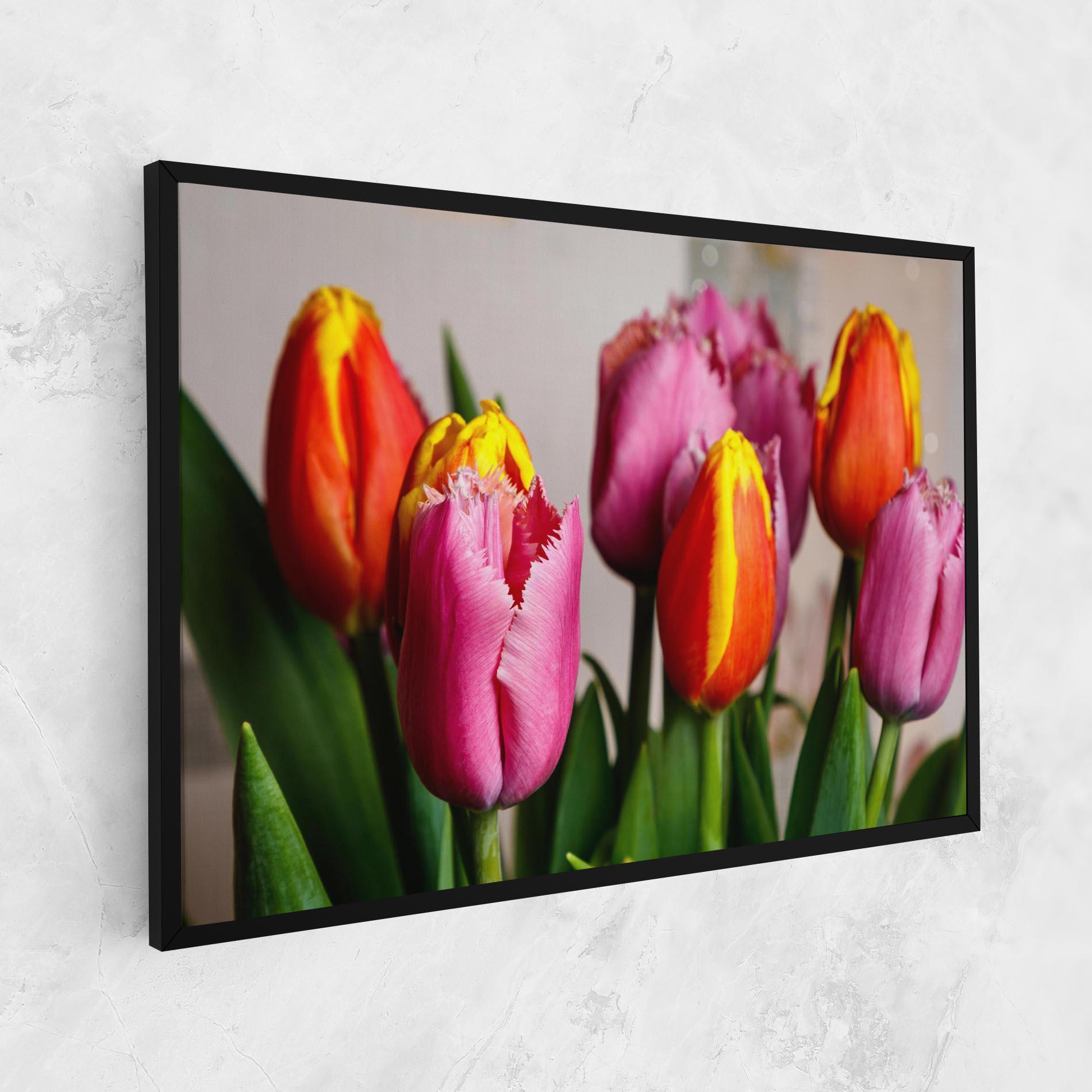 Картина на платно Pink Orange Tulips mockup 1