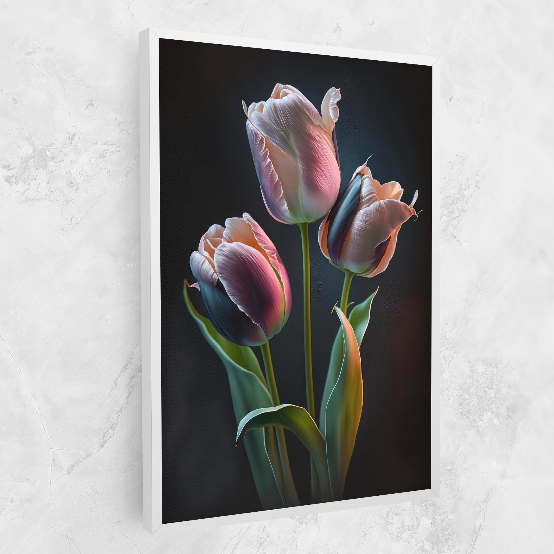 Картина на платно Light Purple Tulips mockup 1