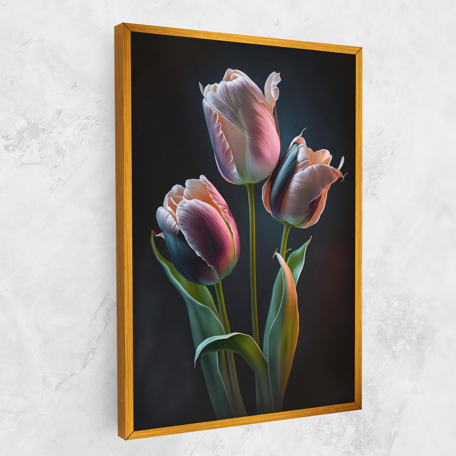 Картина на платно Light Purple Tulips mockup 1
