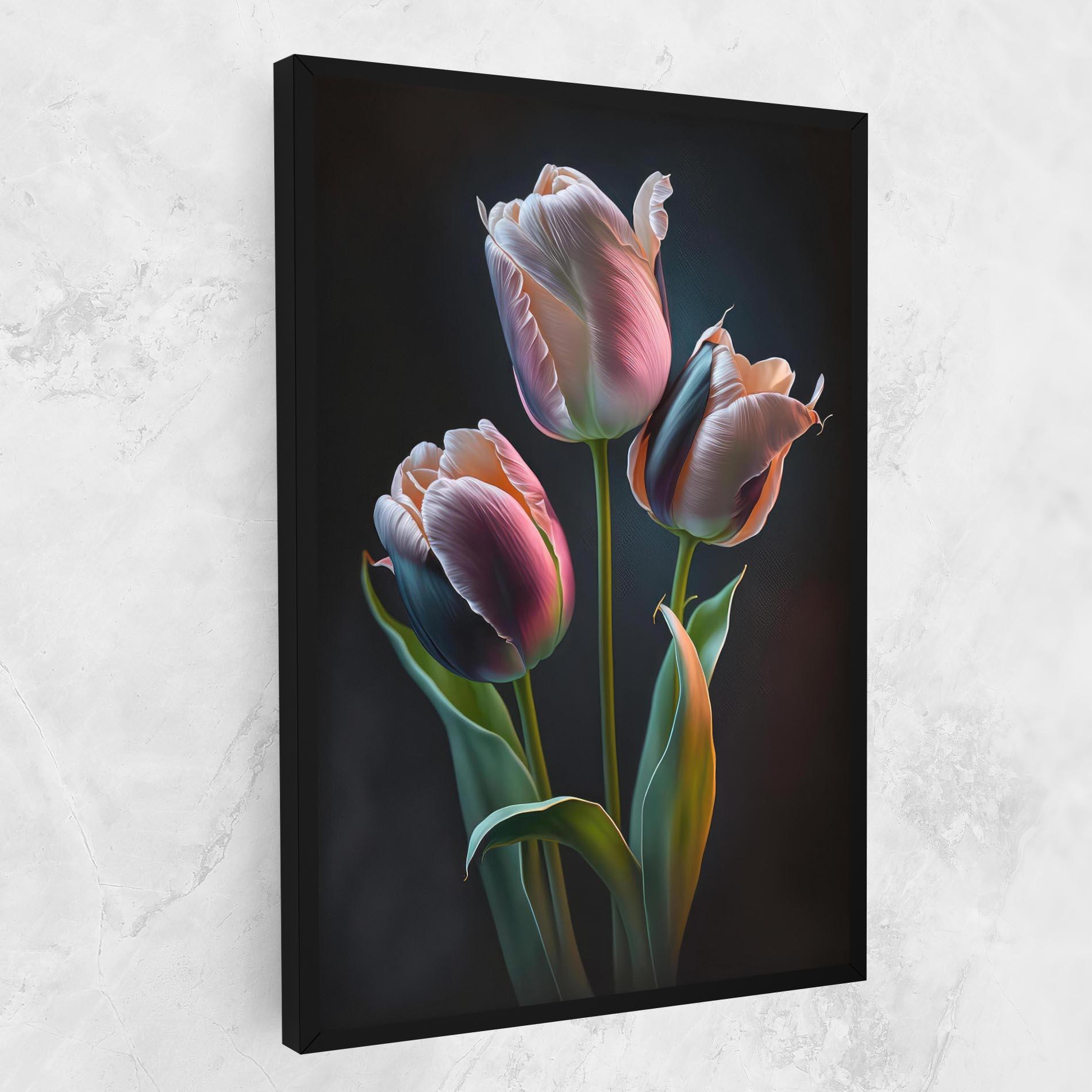 Картина на платно Light Purple Tulips mockup 1