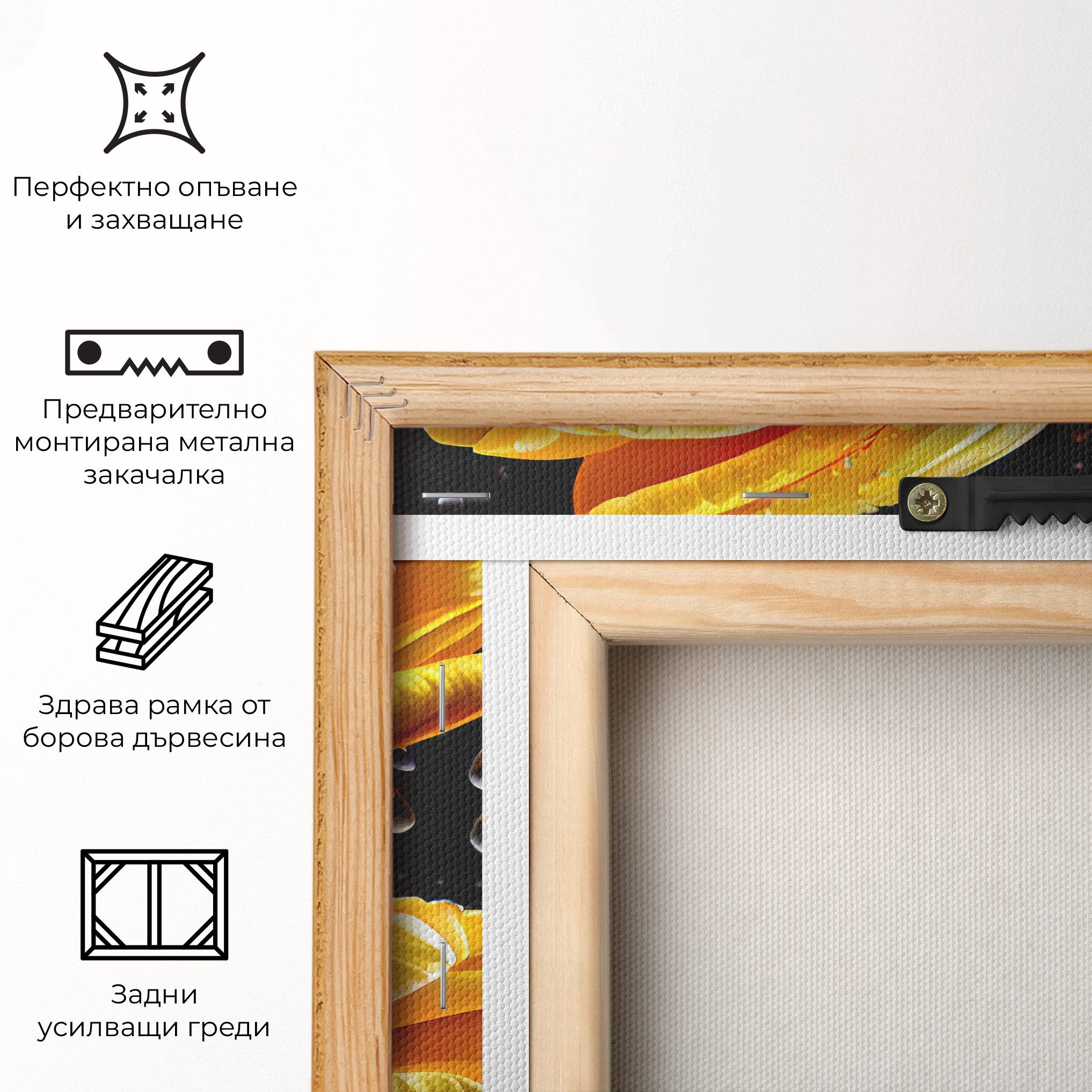 Картина на платно 3 Yellow Tulips mockup 5