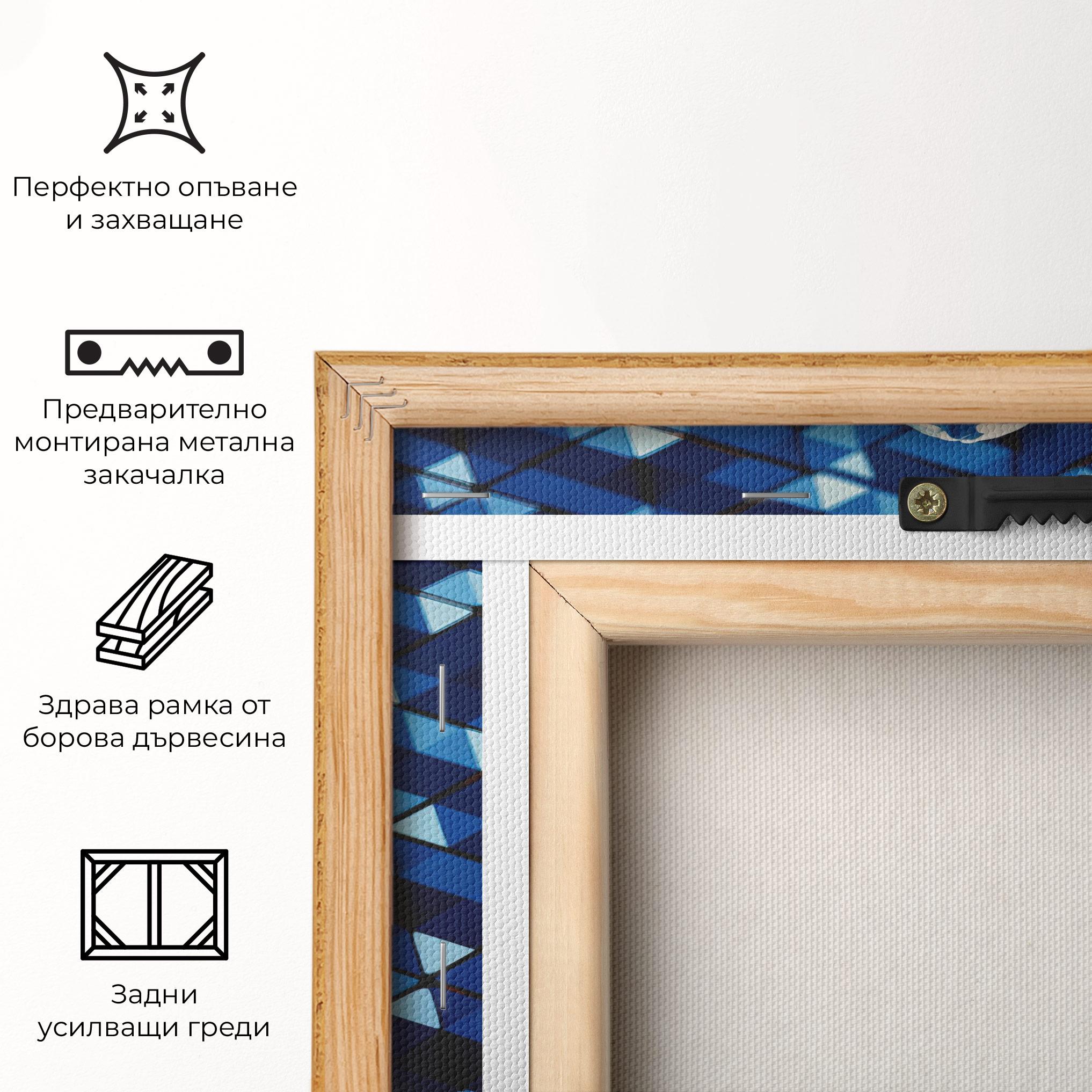 Картина на платно Blue Tulip mockup 5