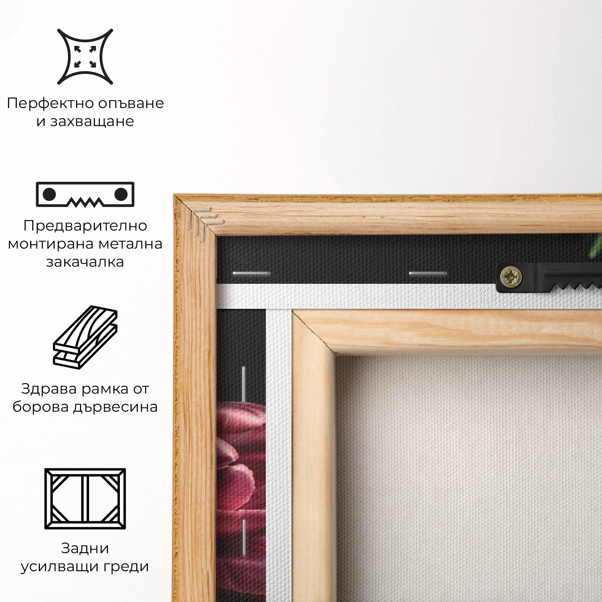 Картина на платно Dark Purple Tulip mockup 5