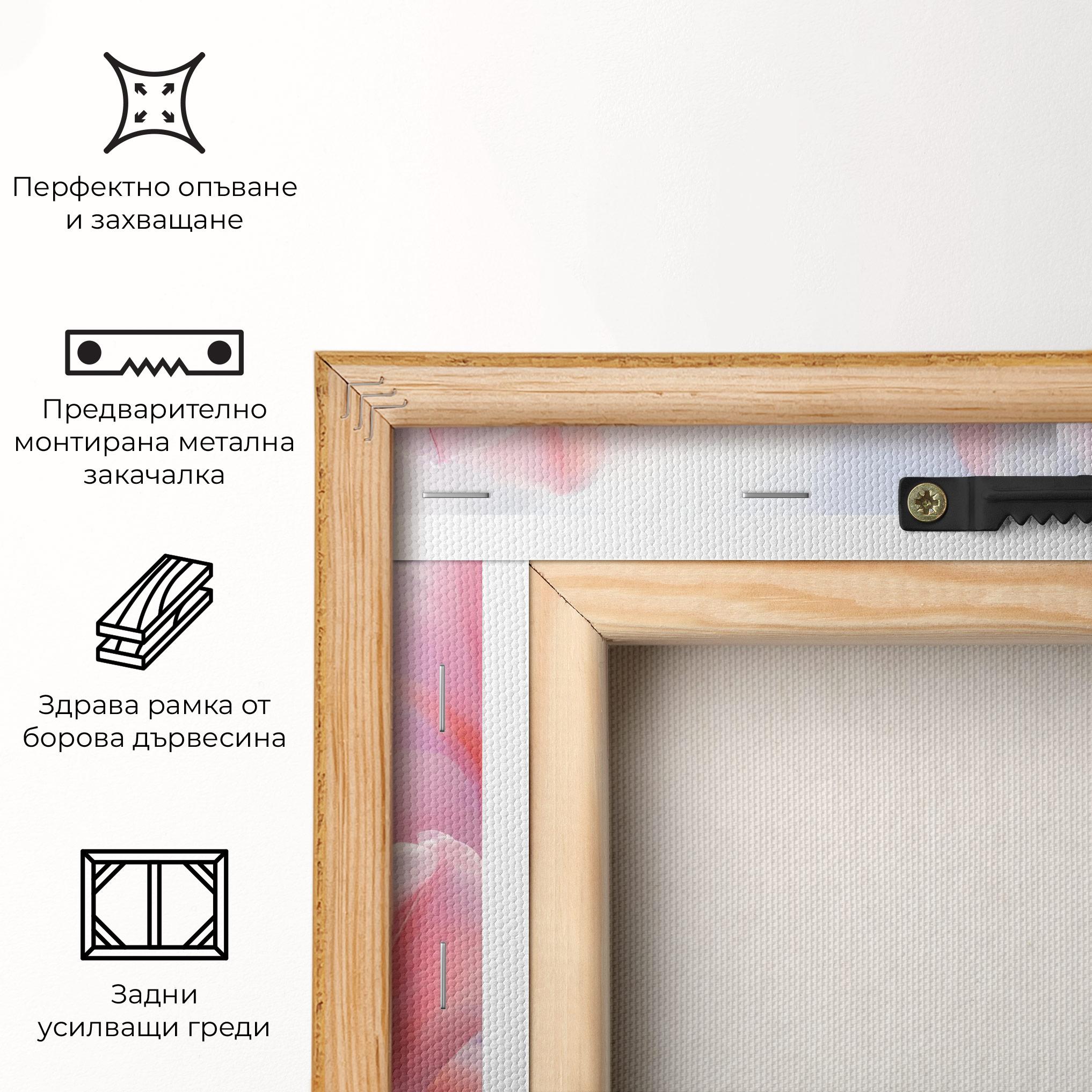 Картина на платно Dreamy Pink Tulips mockup 5