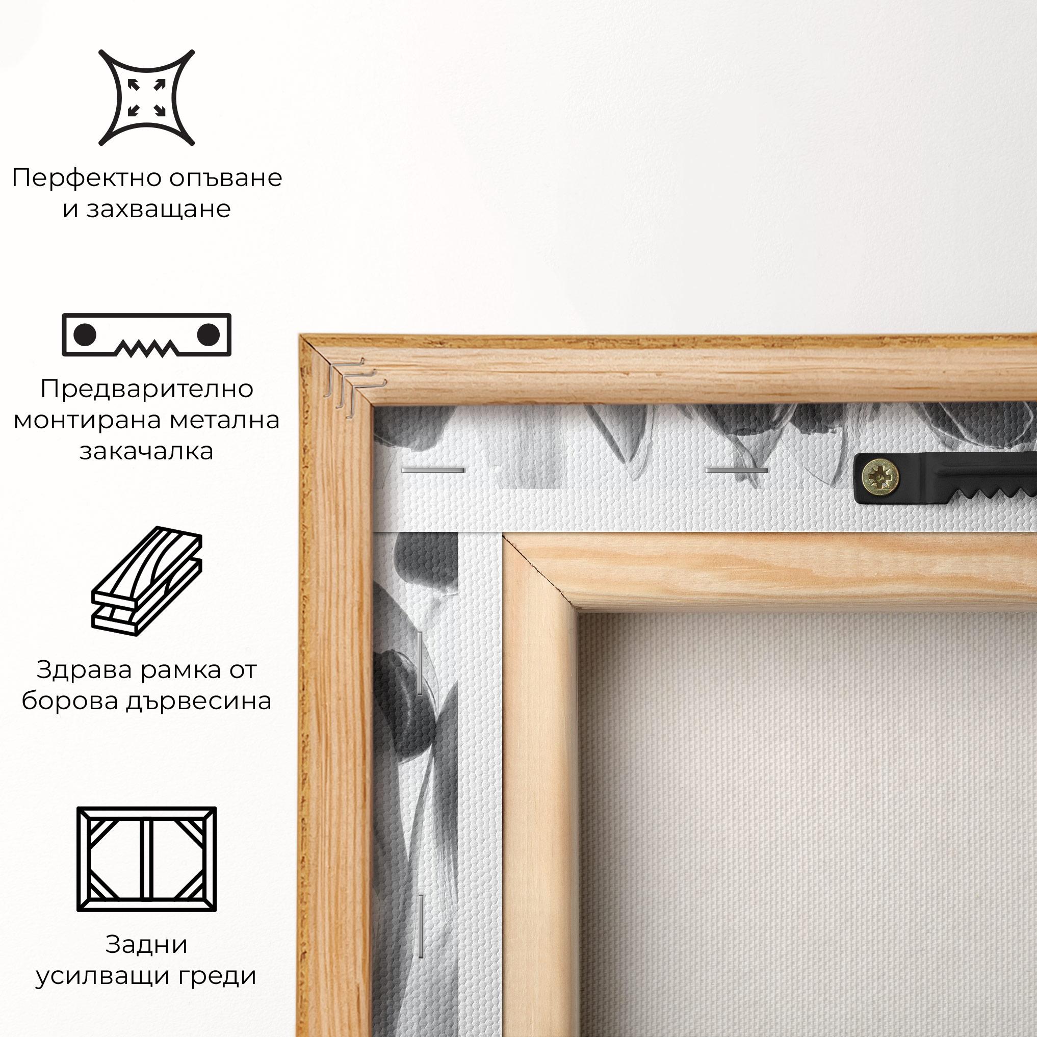 Картина на платно Grey Tulips mockup 5