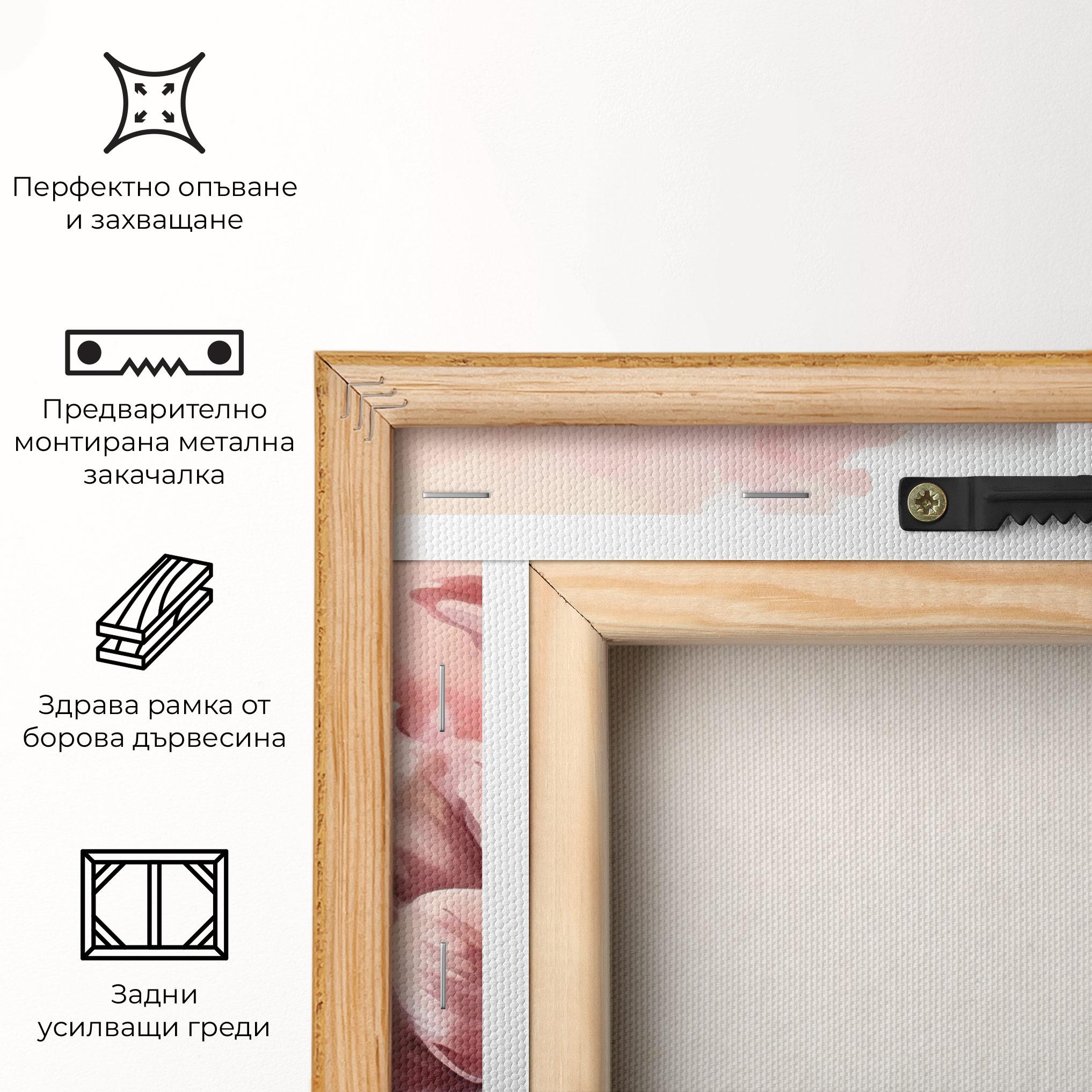 Картина на платно Pastel Tulips mockup 5